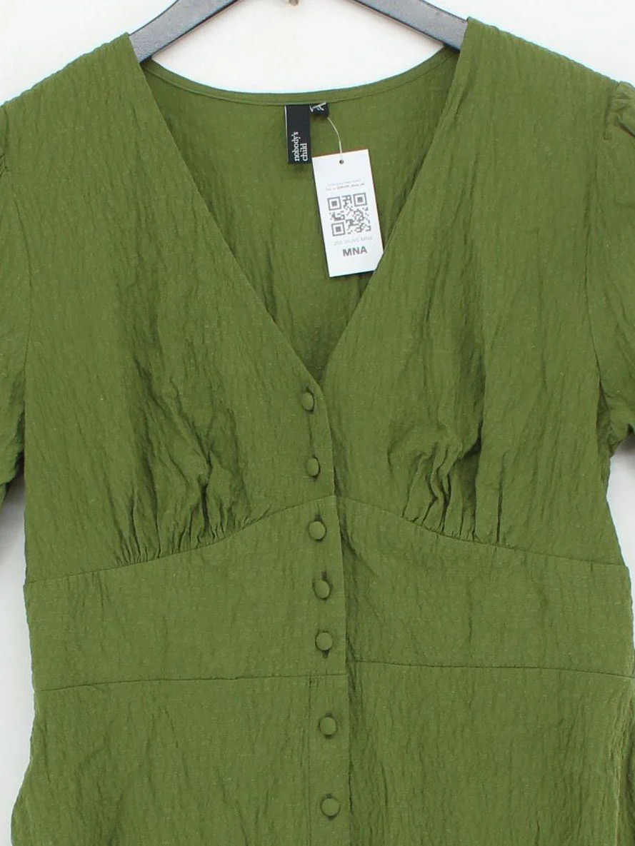 Nobody's Child Shirt Midi Dress UK14 in Green - Image 3