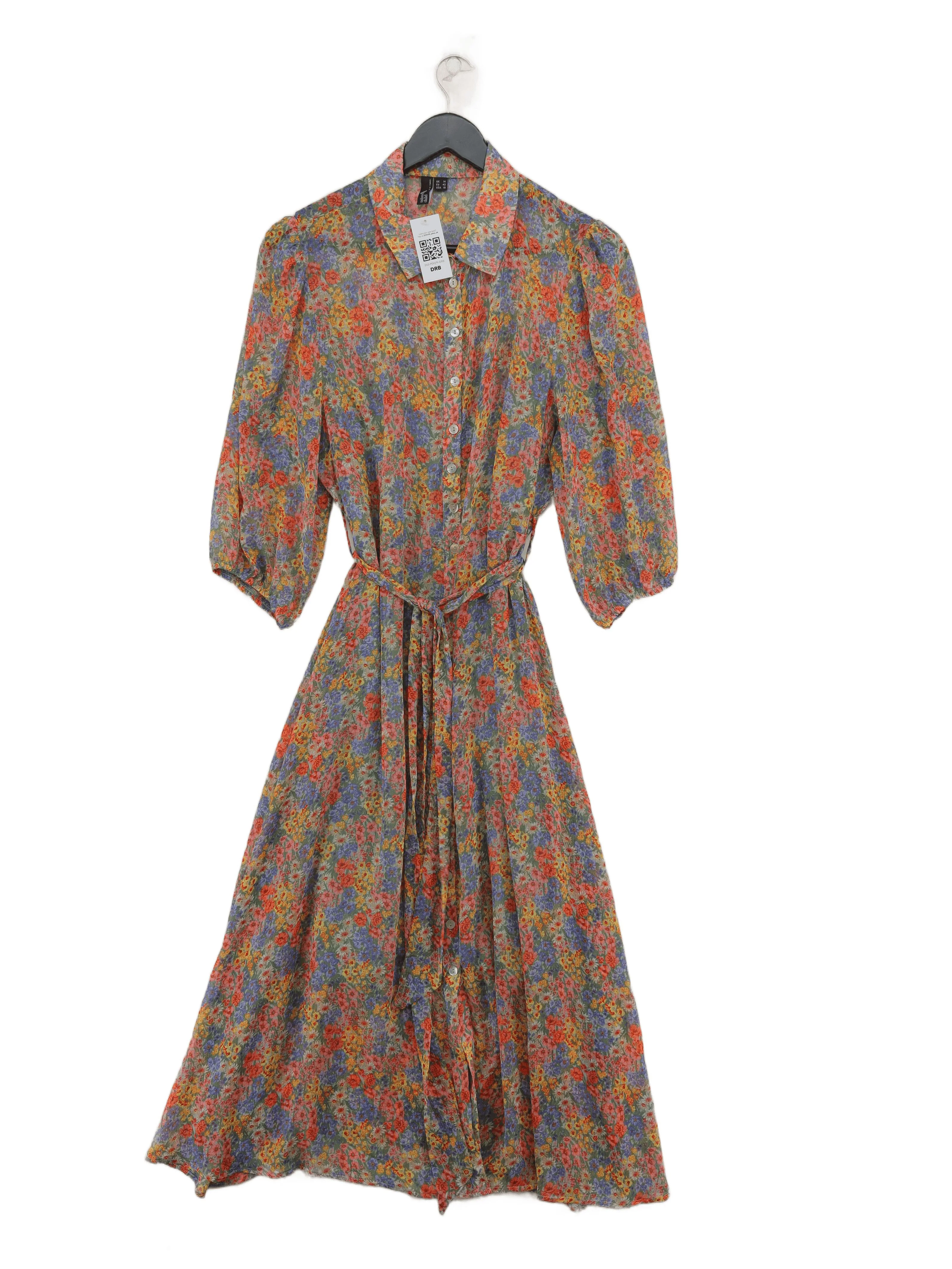 Nobody's Child Shirt Midi Dress UK14 in Multi