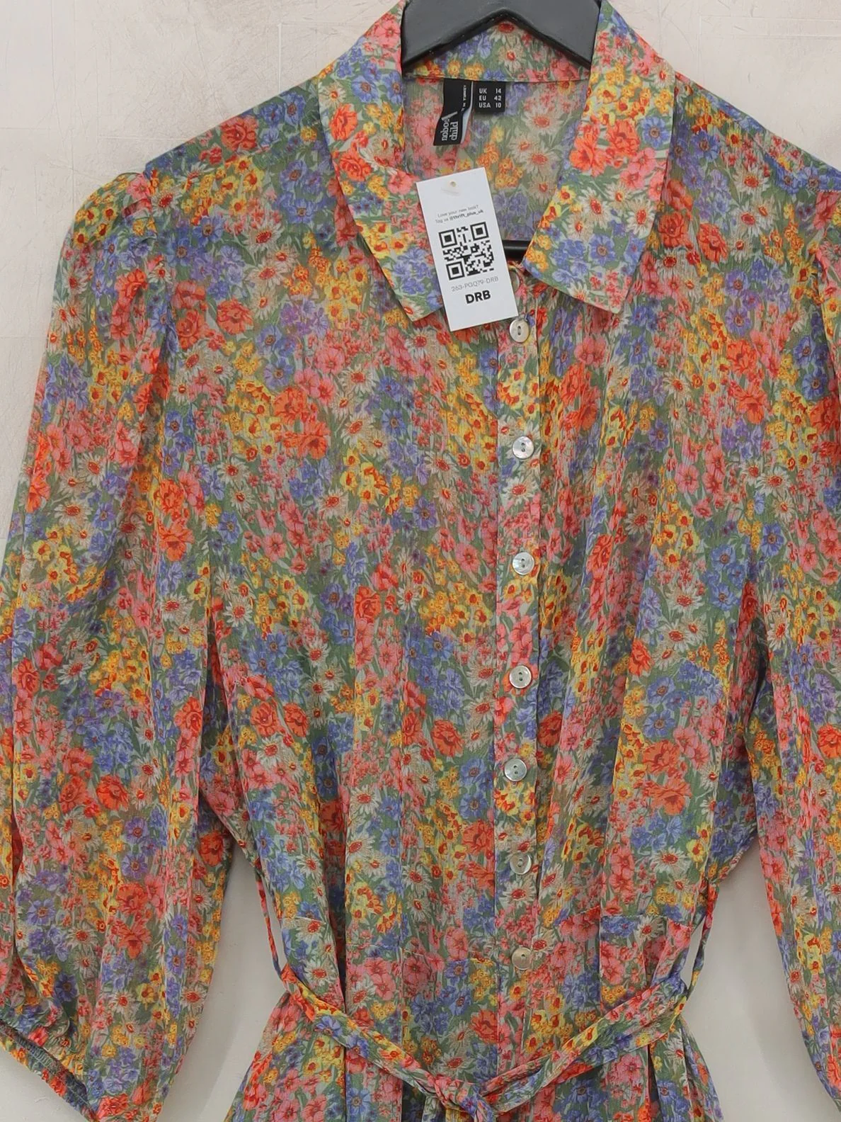 Nobody's Child Shirt Midi Dress UK14 in Multi - Image 3