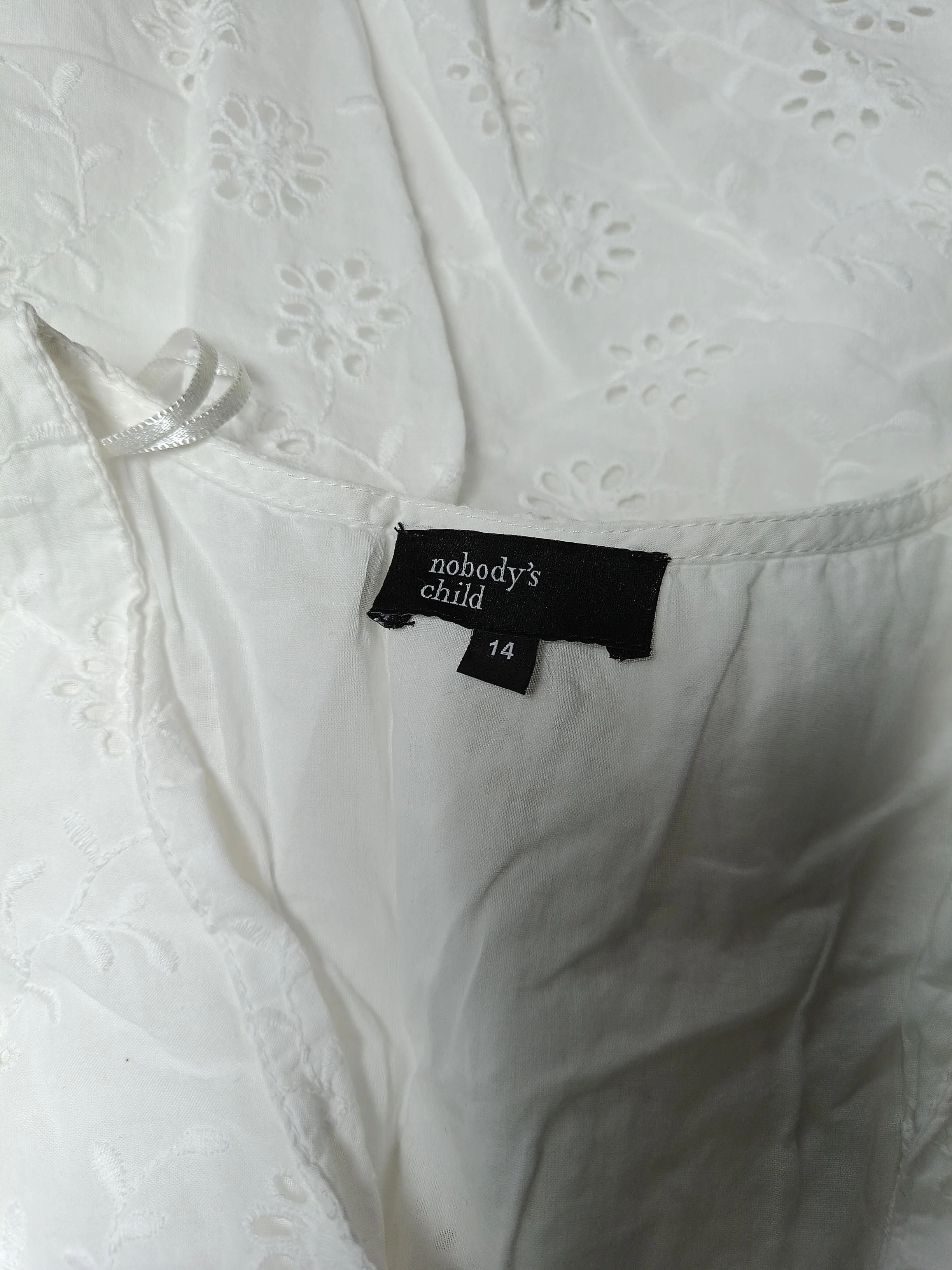Nobody's Child Shirt Midi Dress UK14 in White - Image 5