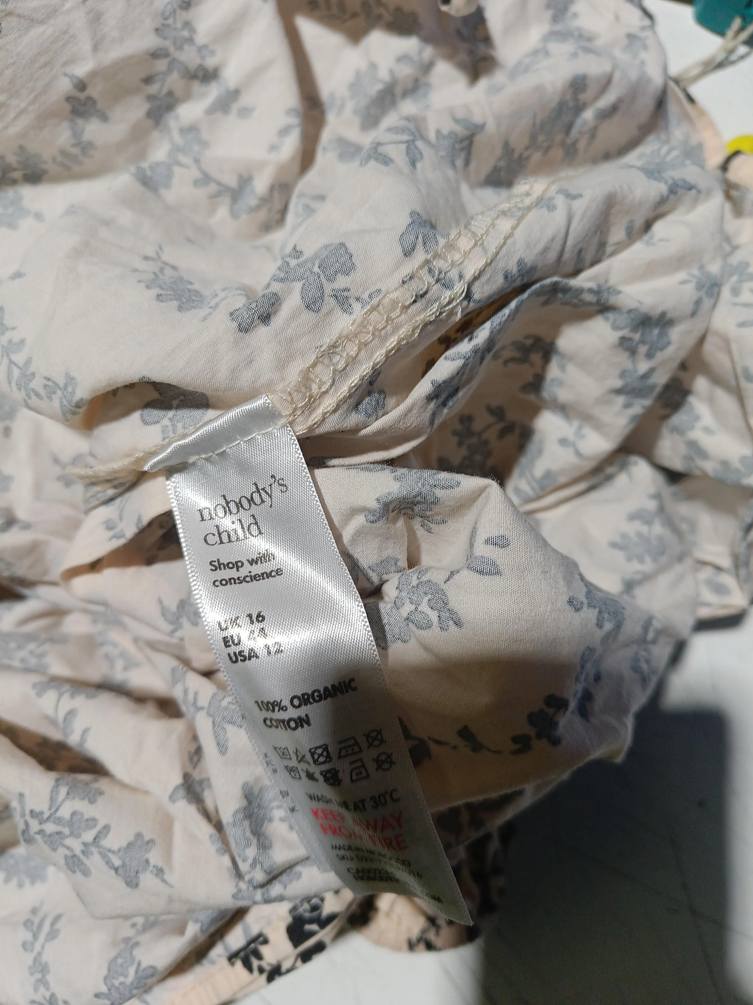 Nobody's Child Shirt Midi Dress UK16 in Cream - Image 6