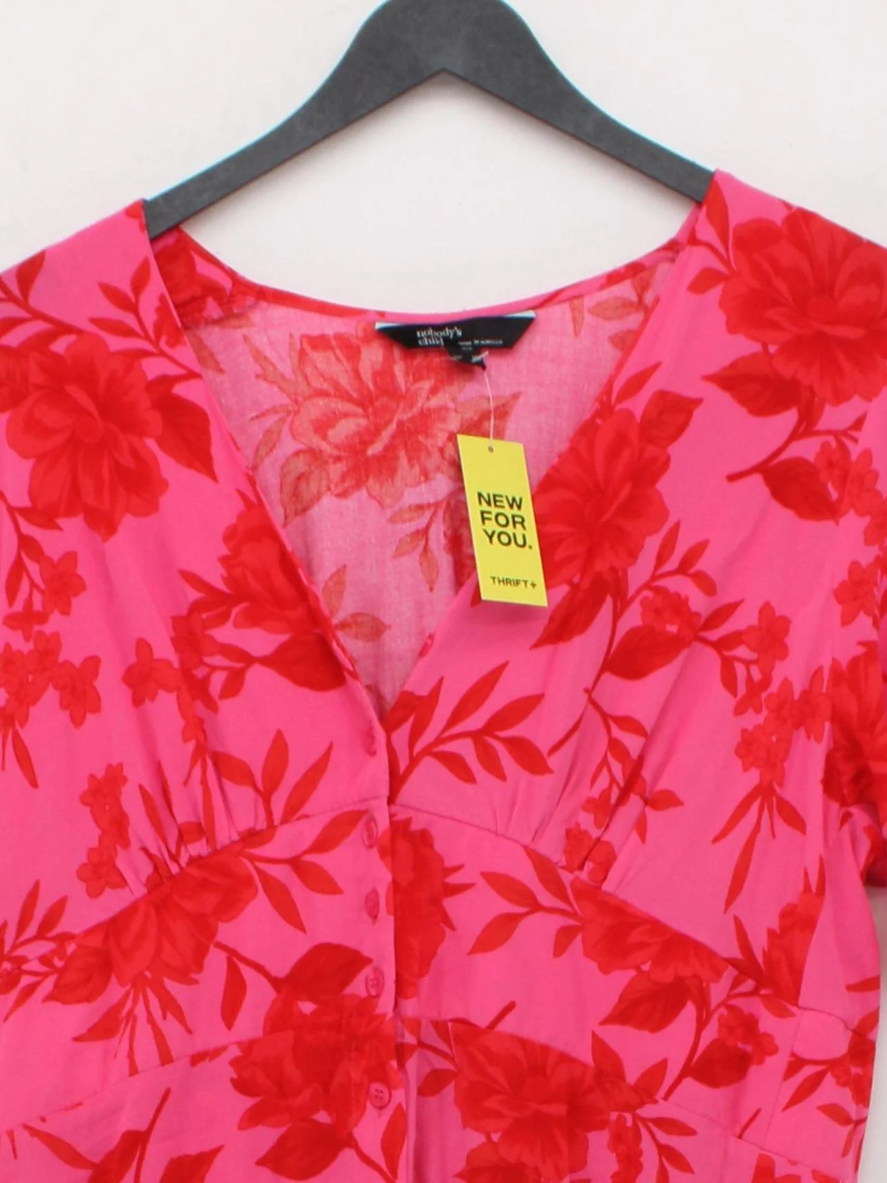 Nobody's Child Shirt Midi Dress UK16 in Pink - Image 3