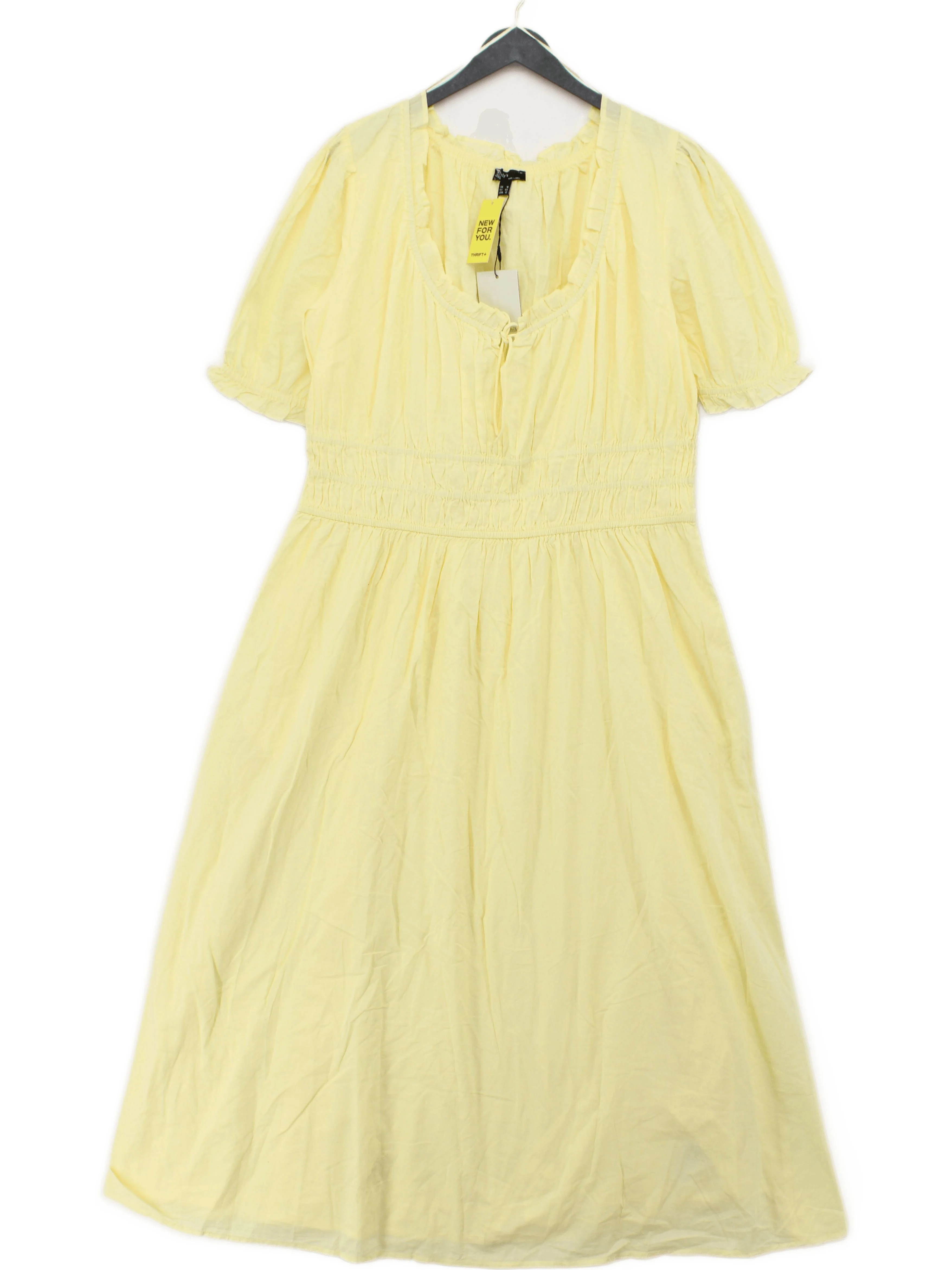 Nobody's Child Shirt Midi Dress UK16 in Yellow