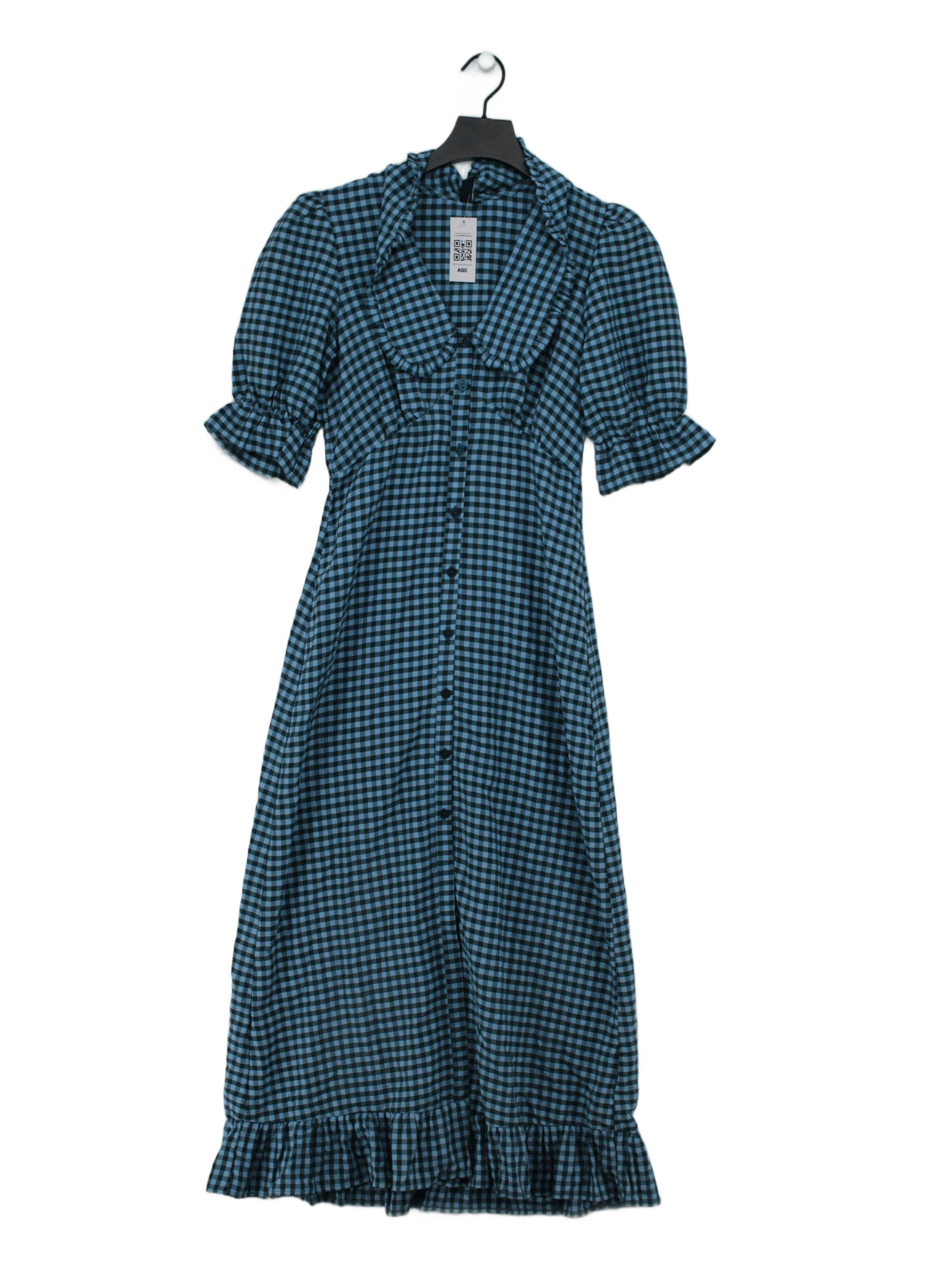 Nobody's Child Shirt Midi Dress UK6 in Blue