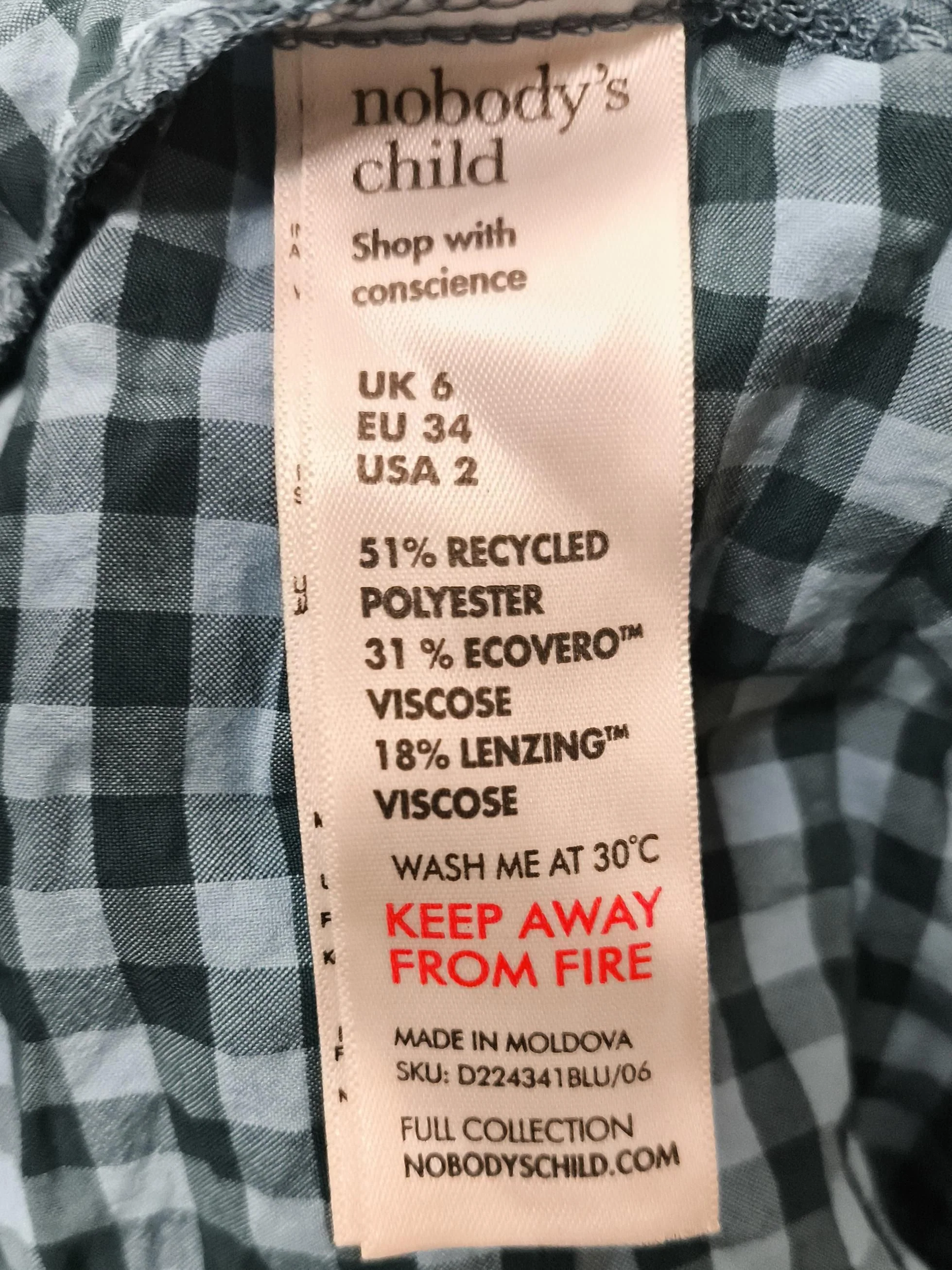 Nobody's Child Shirt Midi Dress UK6 in Blue - Image 6