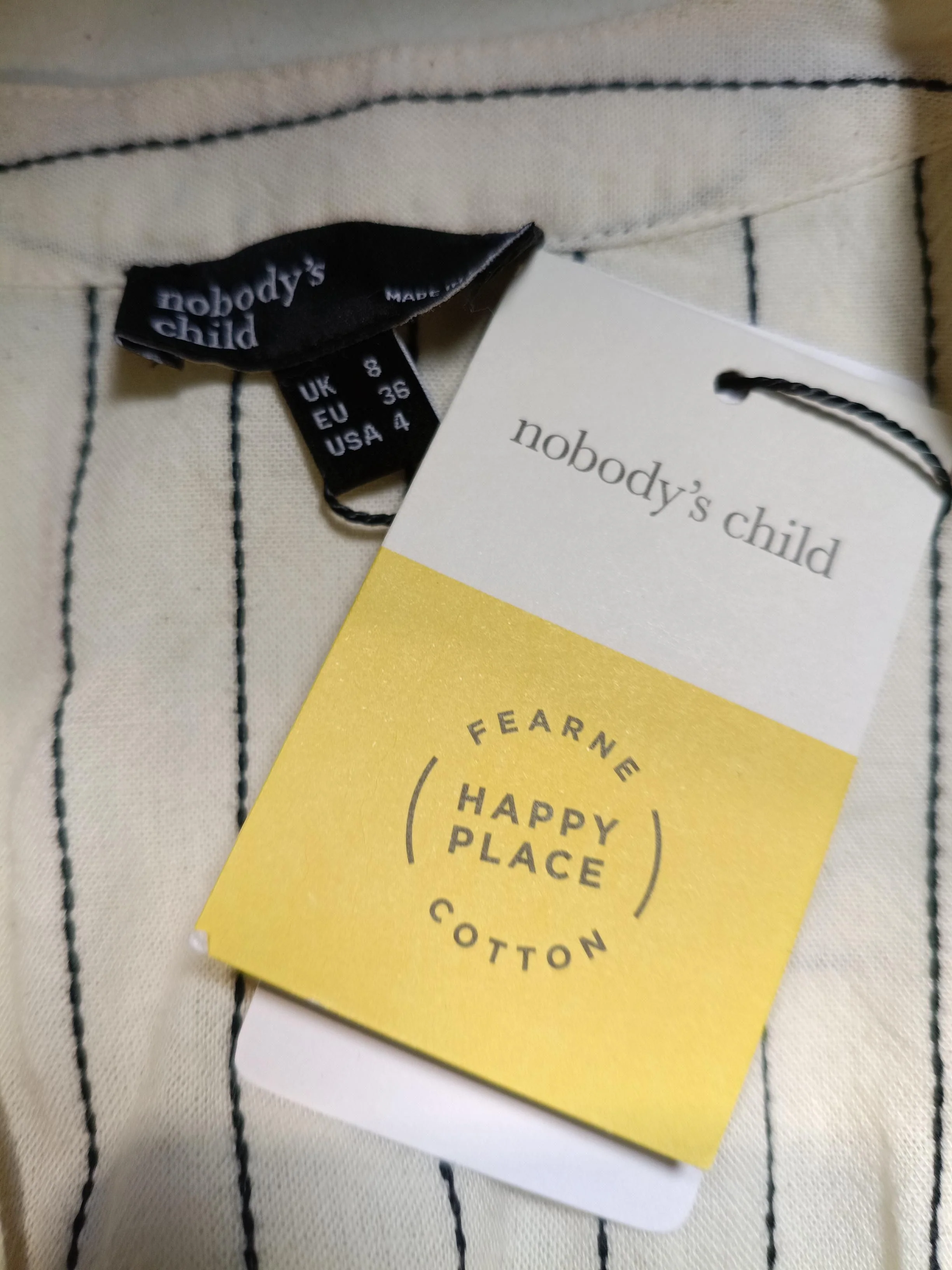 Nobody's Child Shirt Midi Dress UK8 in Cream - Image 5