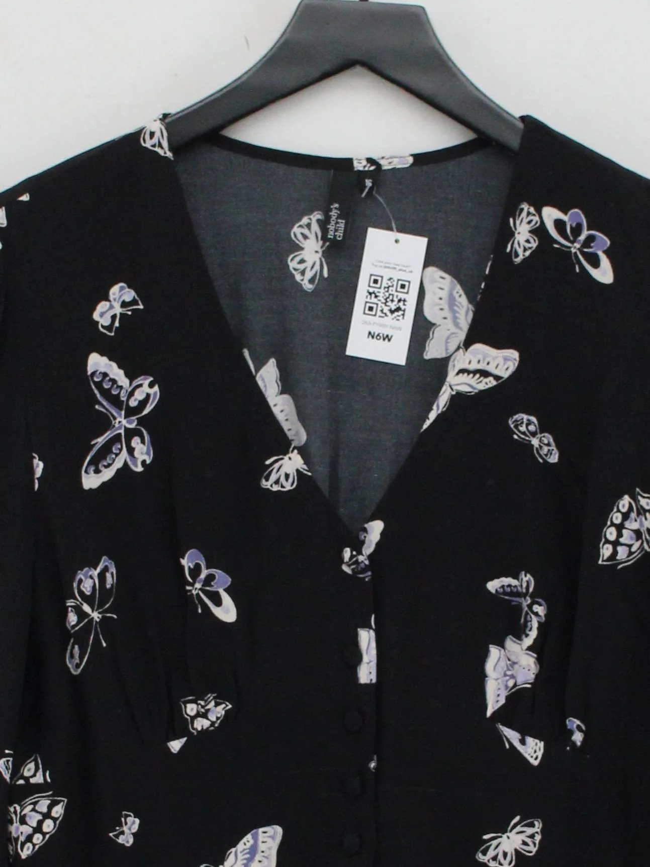 Nobody's Child Shirt Mini Dress in Black - Image 3