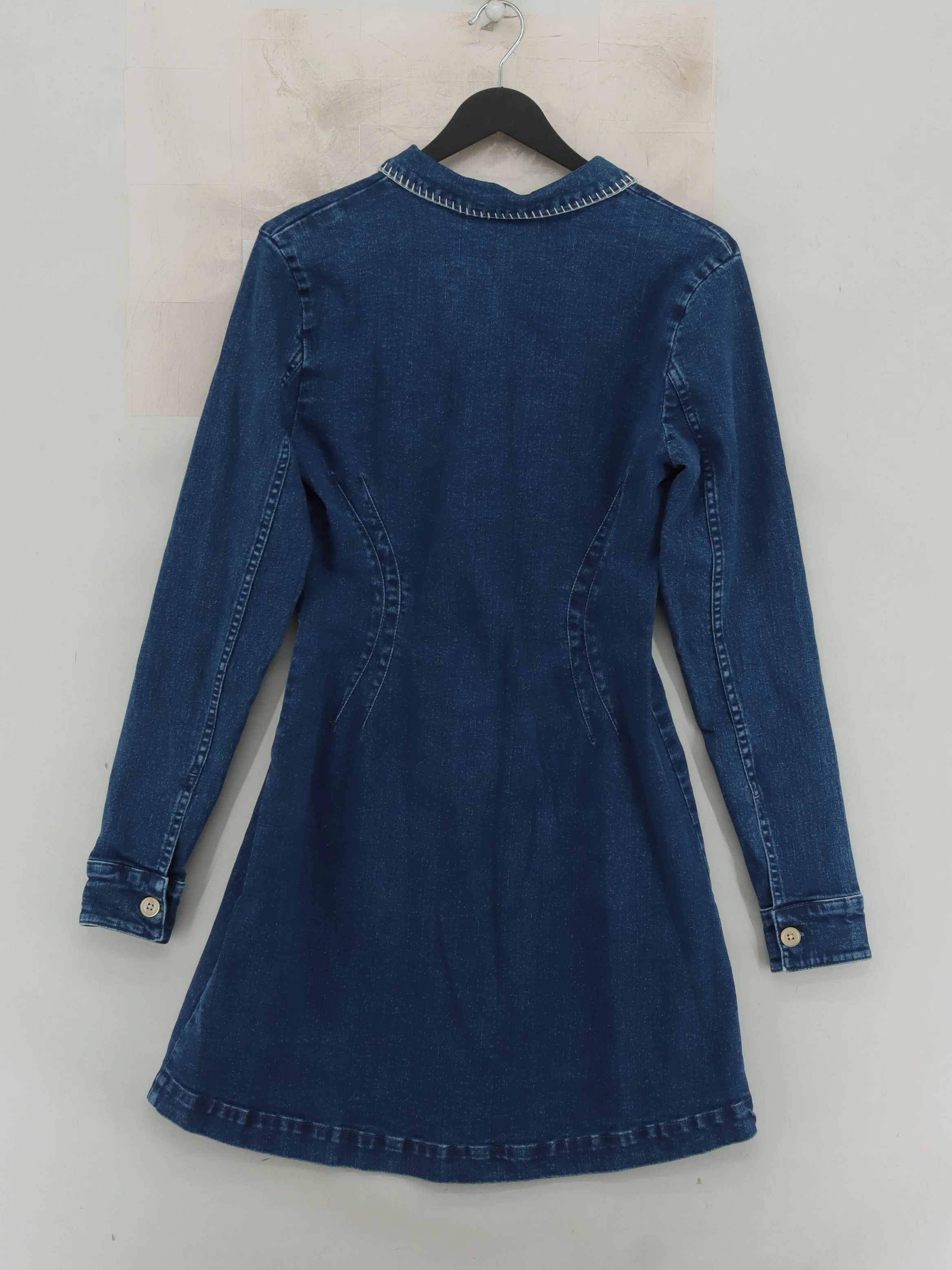 Nobody's Child Shirt Mini Dress UK10 in Blue - Image 2