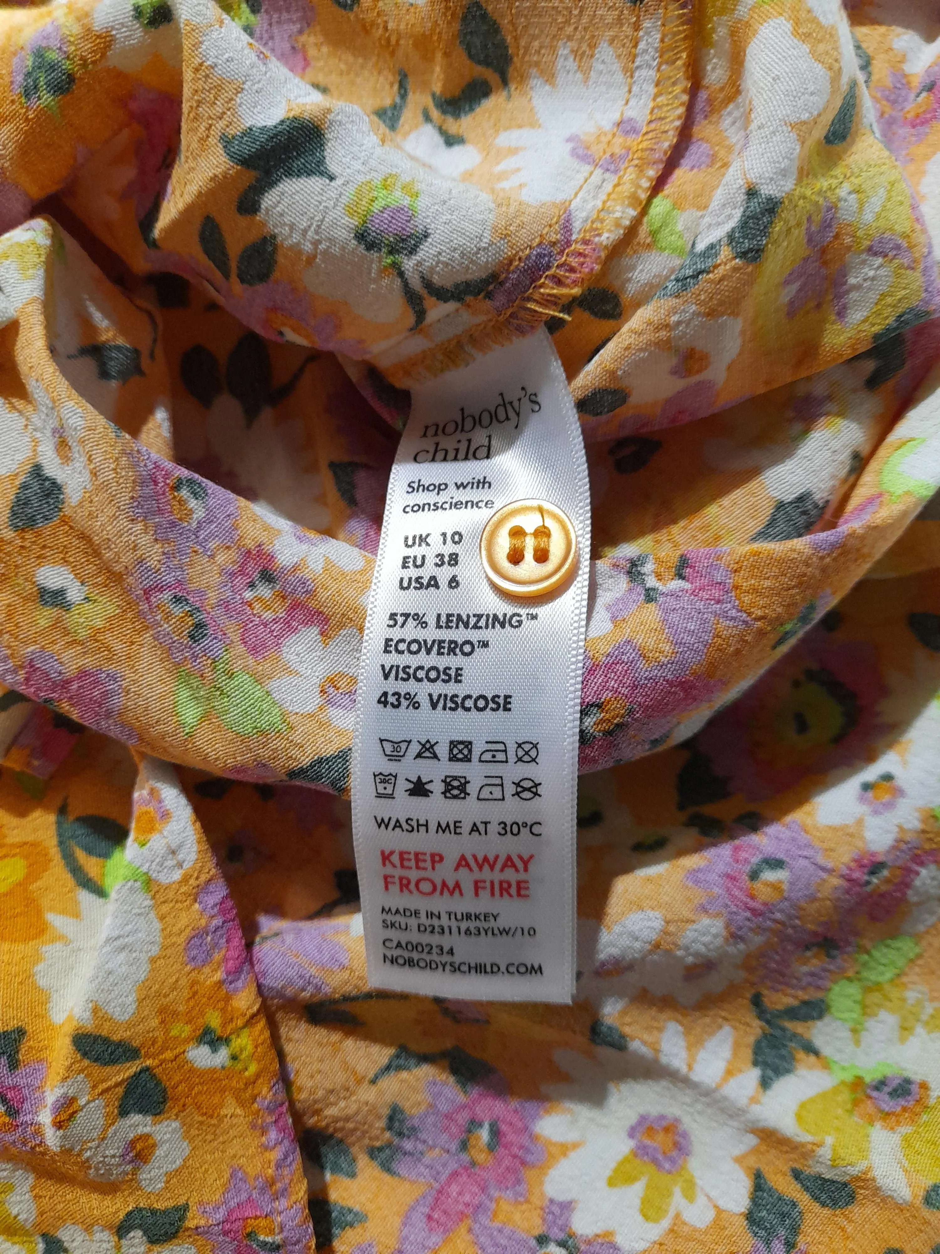 Nobody's Child Shirt Mini Dress UK10 in Multi - Image 6