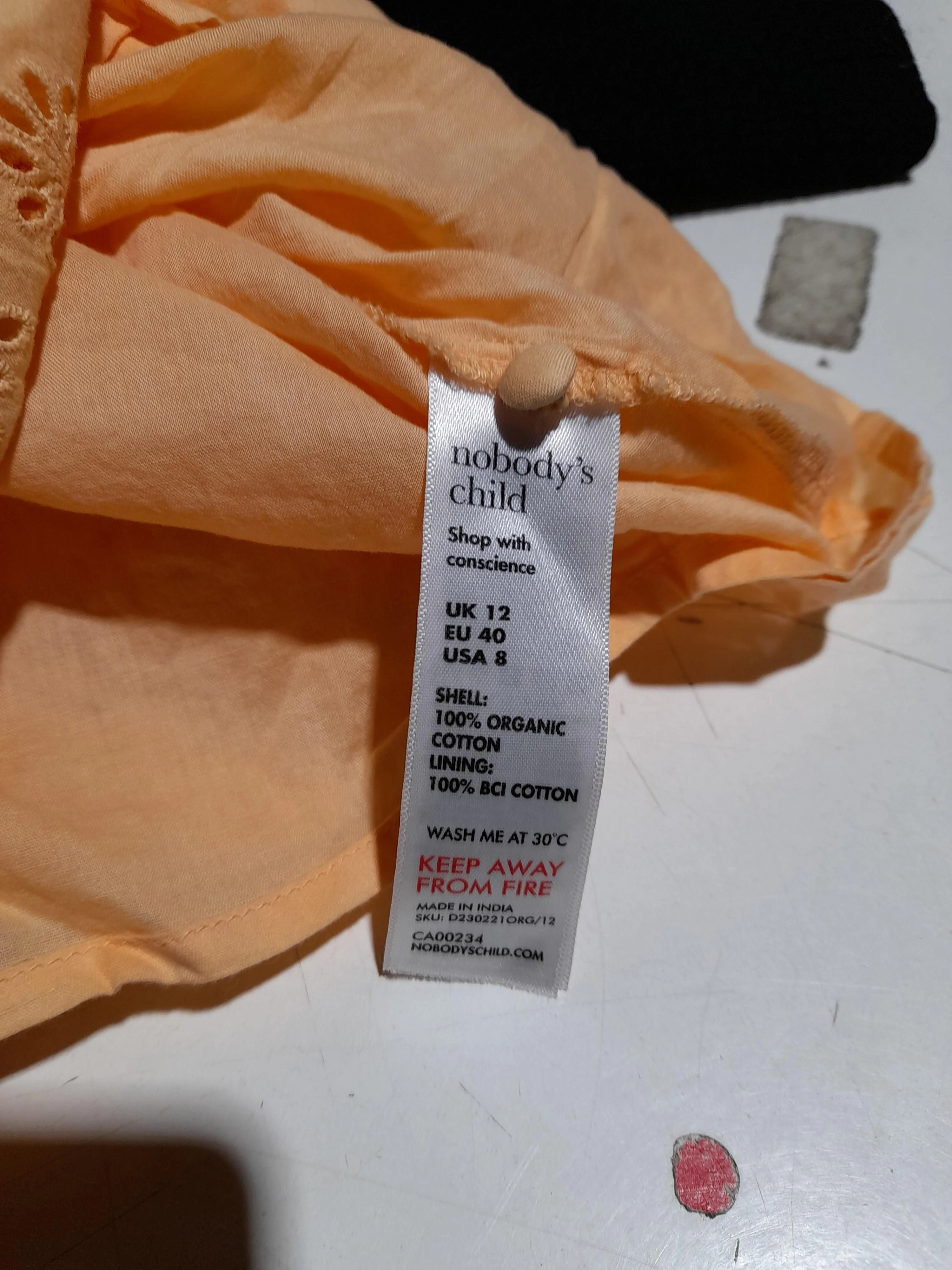 Nobody's Child Skater Mini Dress UK12 in Orange - Image 6