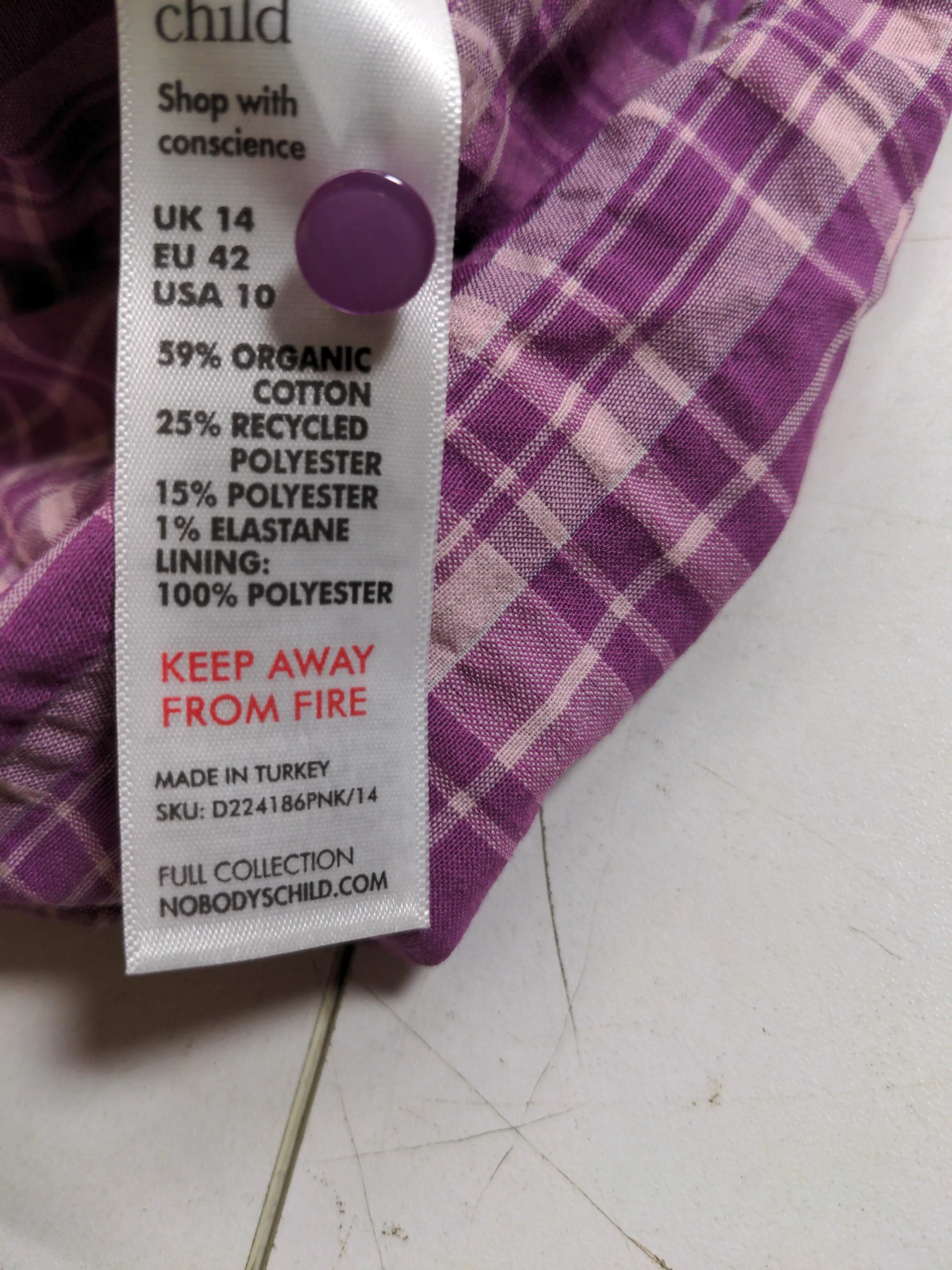 Nobody's Child Skater Mini Dress UK14 in Purple - Image 6