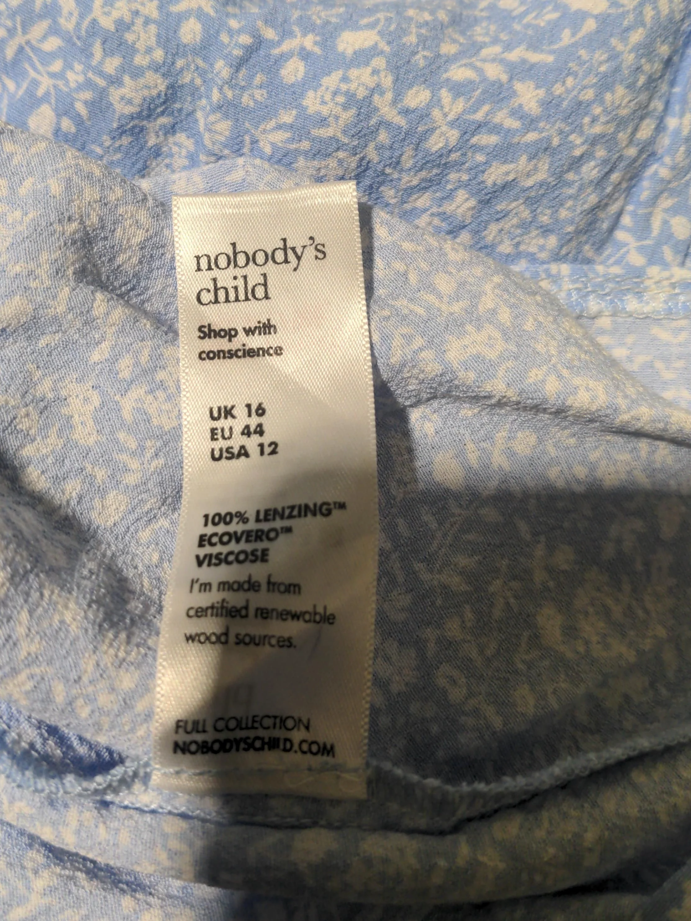 Nobody's Child T-Shirt Mini Dress UK16 in Blue - Image 6