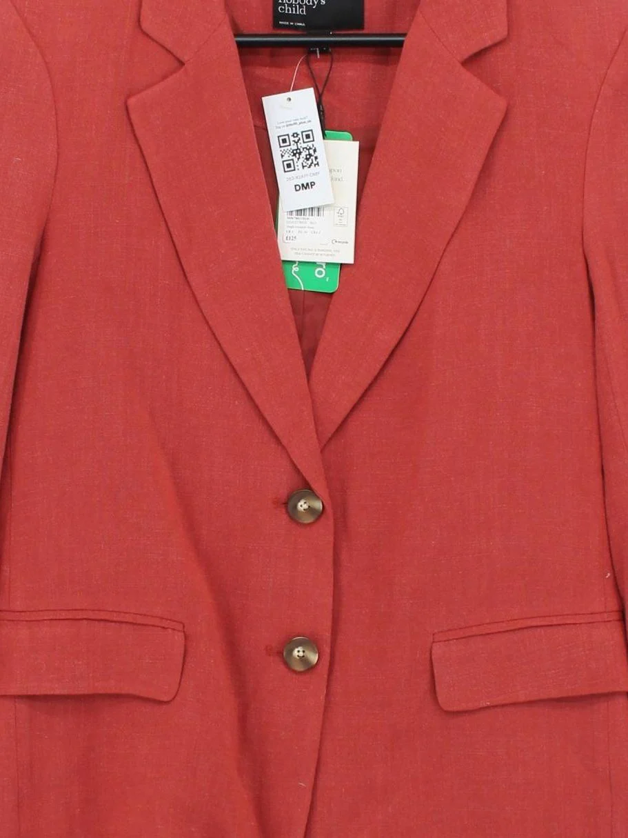 Nobody's Child Women's Blazer UK 6 Red Viscose New with tags - Image 3