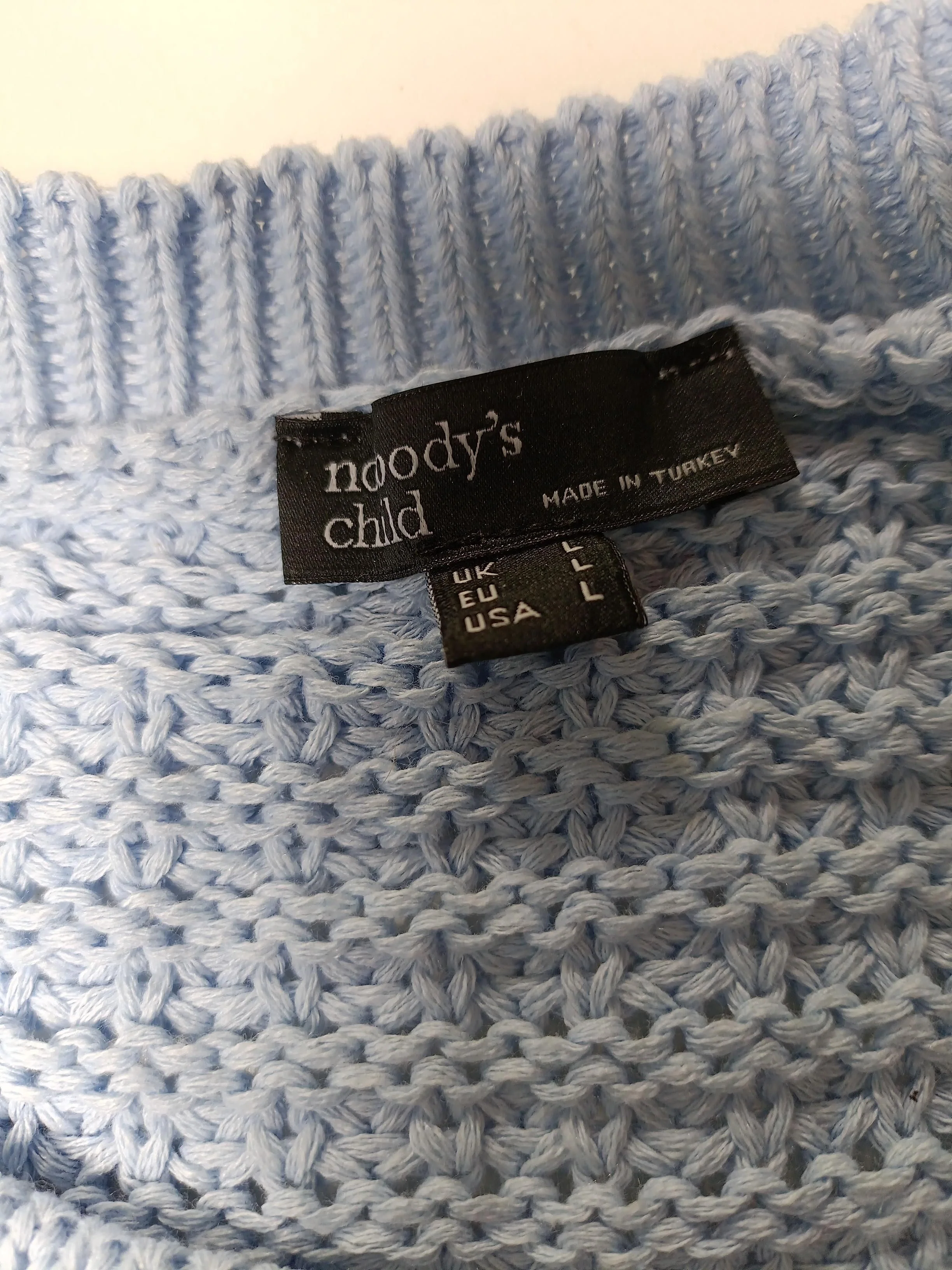 Nobody's Child Women's Cardigan L Blue Polyester with Cotton Crew Neck Cardigan - Image 5