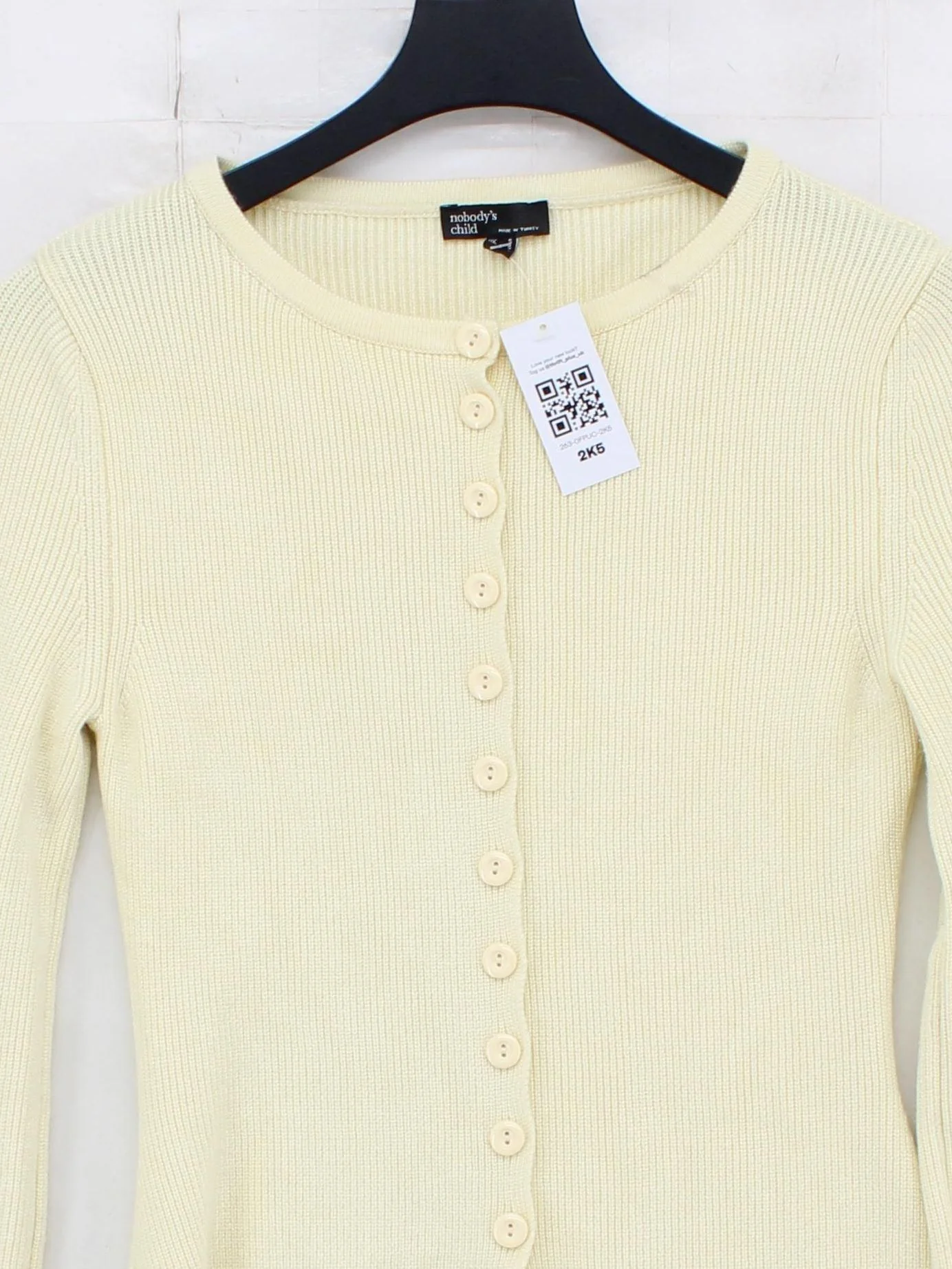 Nobody's Child Women's Cardigan S Cream 100% Other Crew Neck Cardigan - Image 3