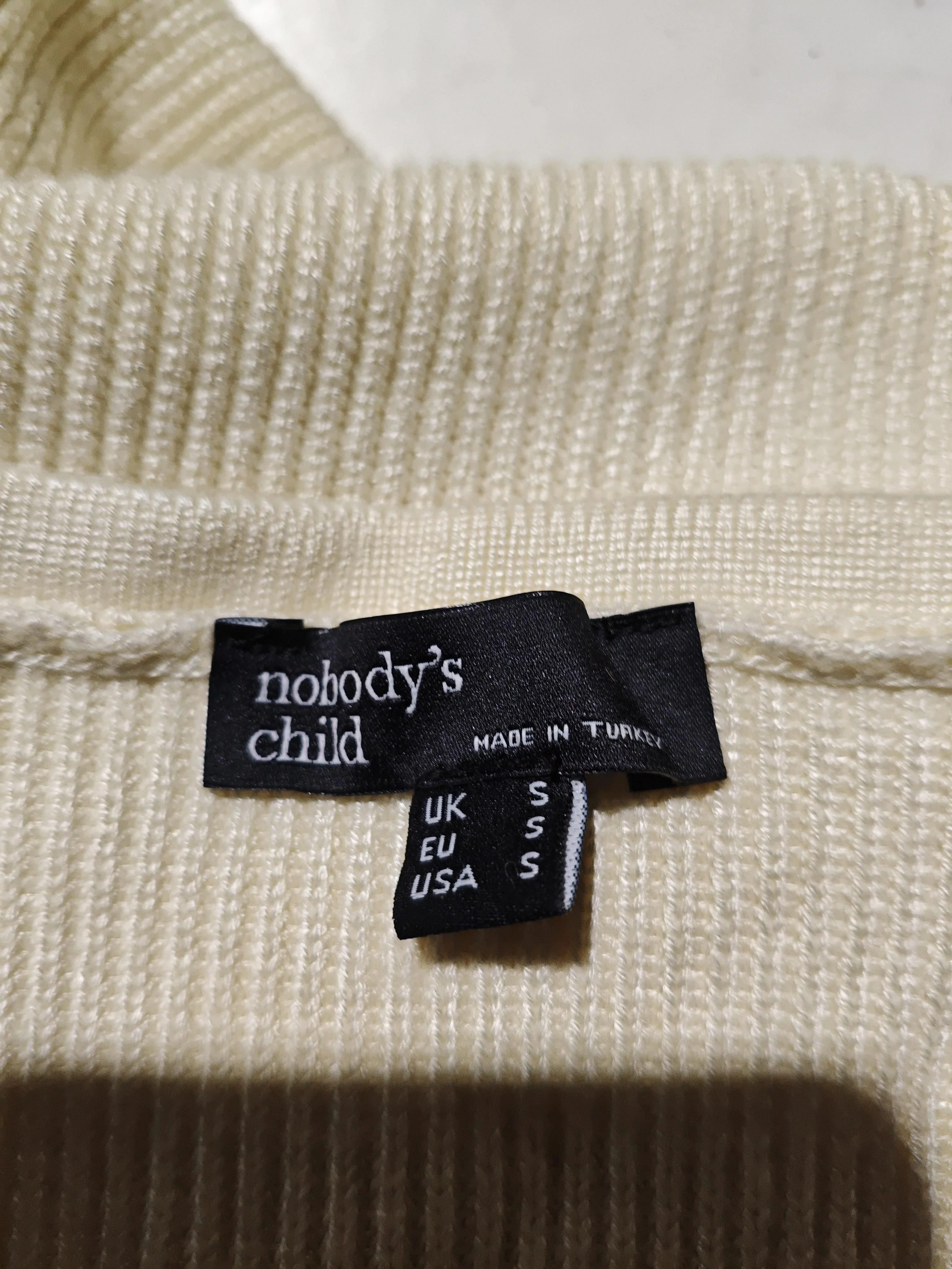Nobody's Child Women's Cardigan S Cream 100% Other Crew Neck Cardigan - Image 5