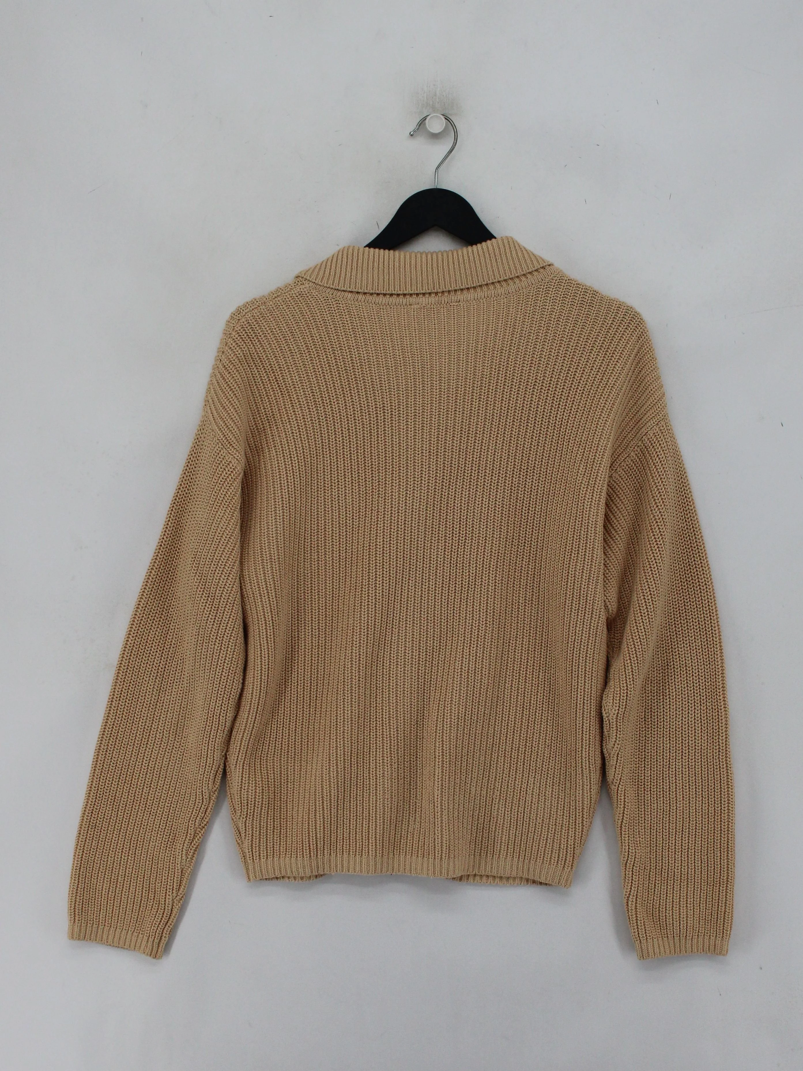 Nobody's Child Women's Cardigan S Tan 100% Cotton Collared Cardigan - Image 2