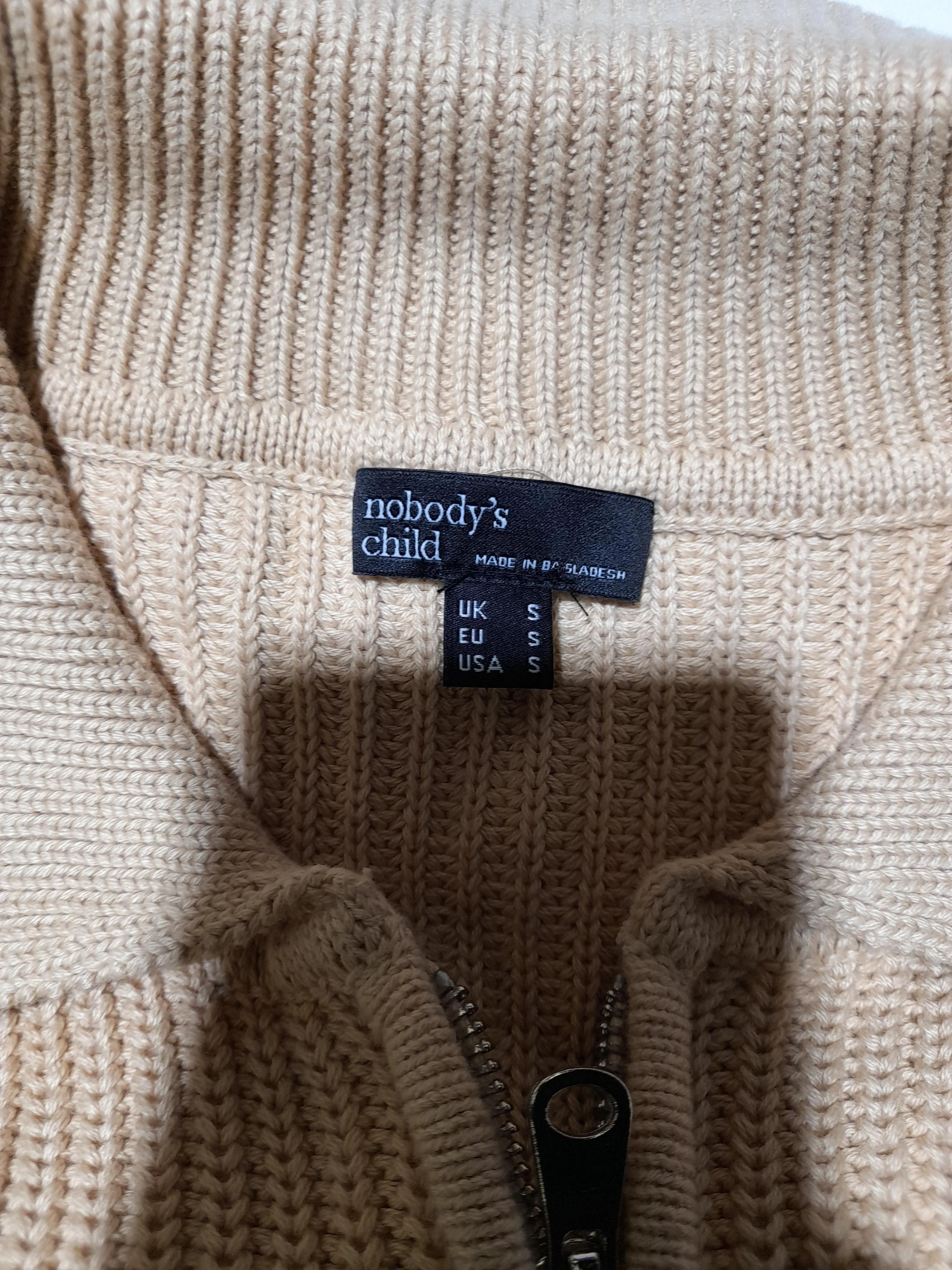 Nobody's Child Women's Cardigan S Tan 100% Cotton Collared Cardigan - Image 5