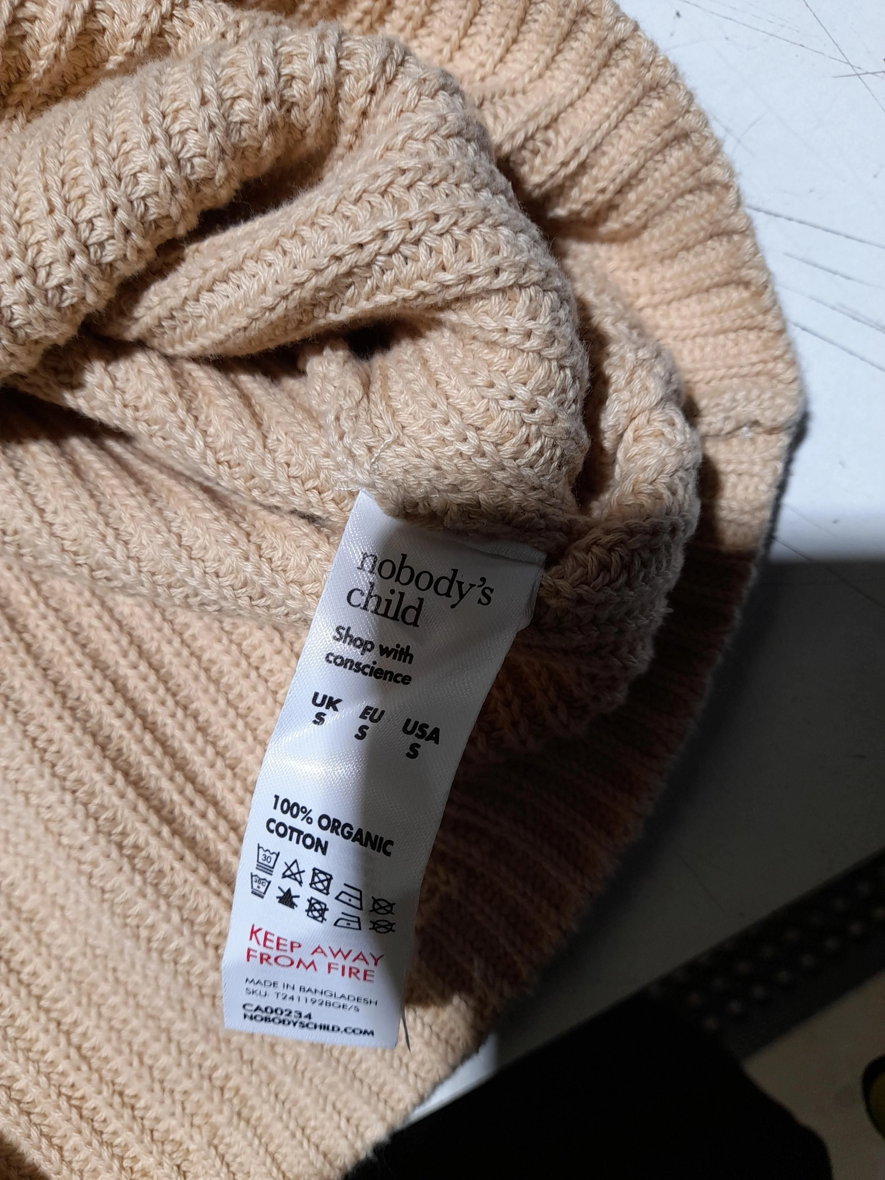 Nobody's Child Women's Cardigan S Tan 100% Cotton Collared Cardigan - Image 6