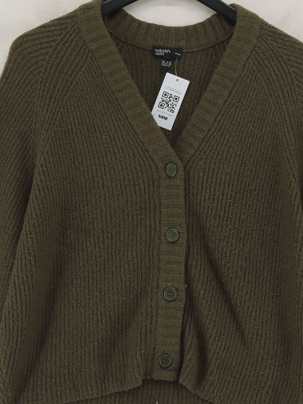 Nobody's Child Women's Cardigan UK 8 Green Polyester - Image 3