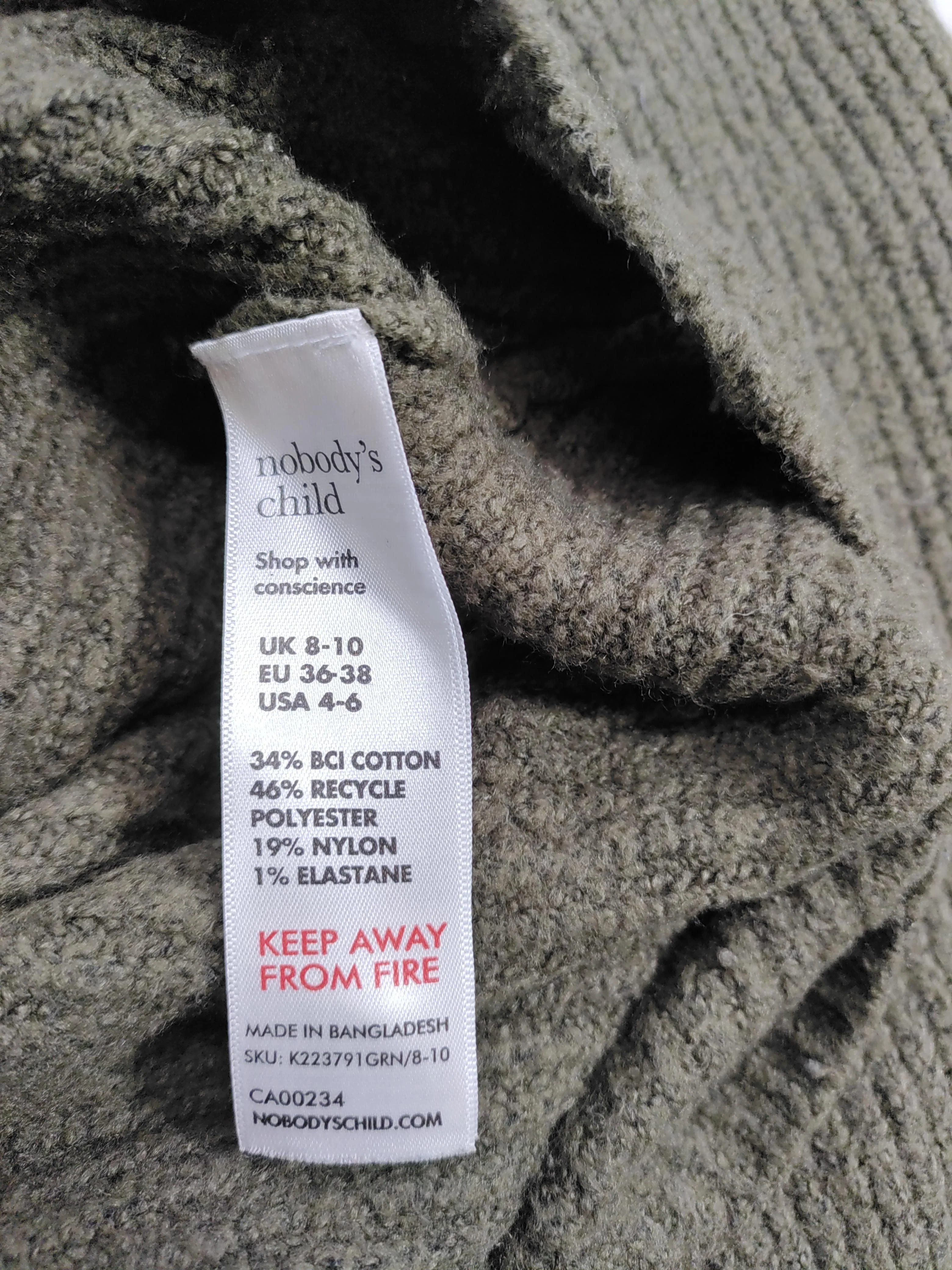 Nobody's Child Women's Cardigan UK 8 Green Polyester - Image 7