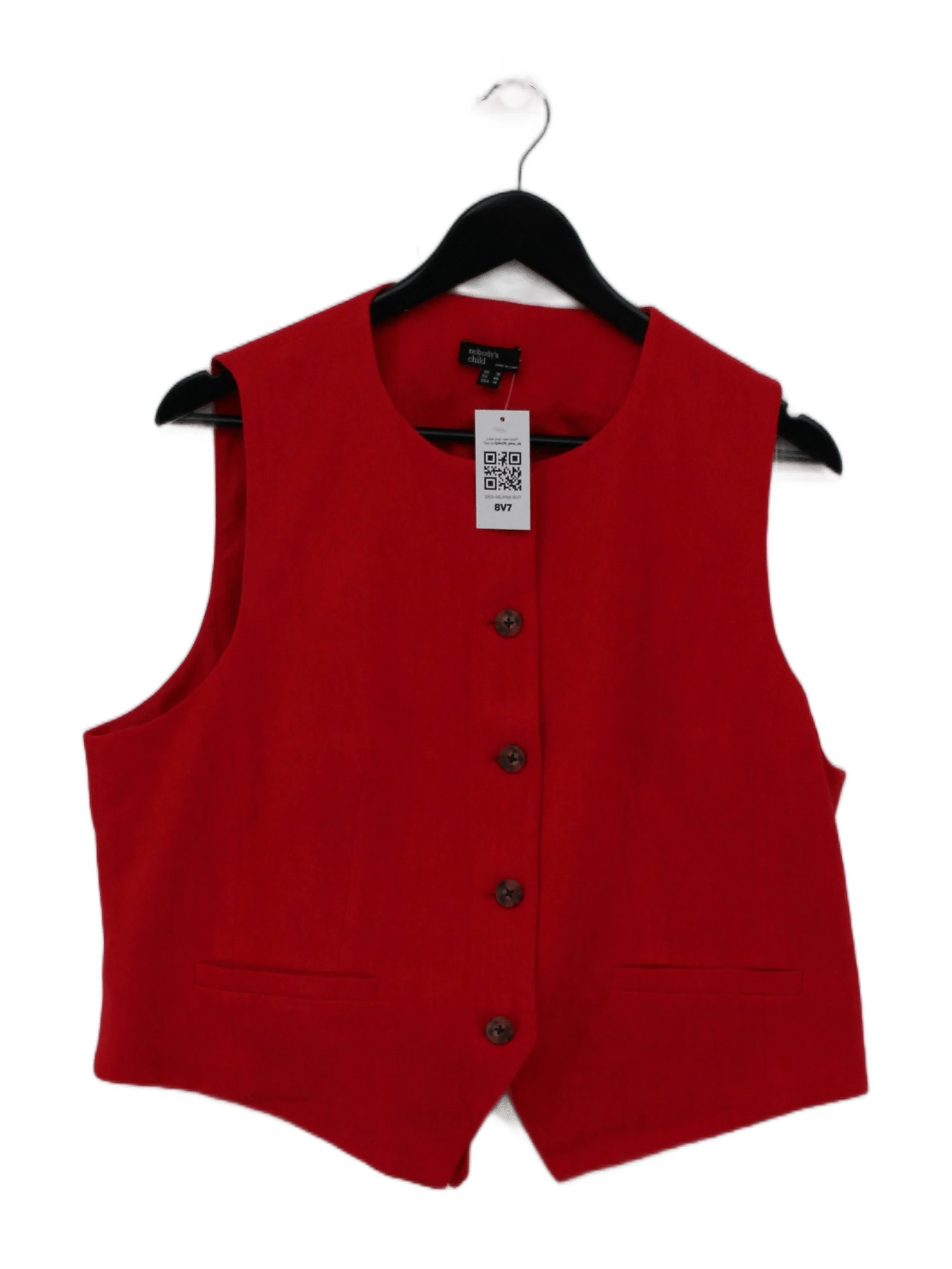 Nobody's Child Women's Coat UK 18 Red Viscose