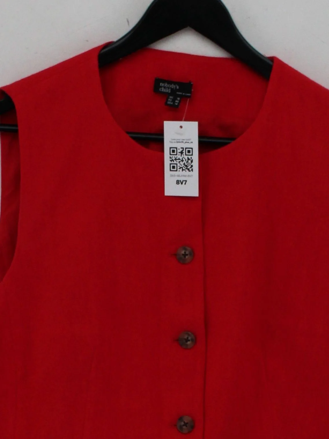Nobody's Child Women's Coat UK 18 Red Viscose - Image 3