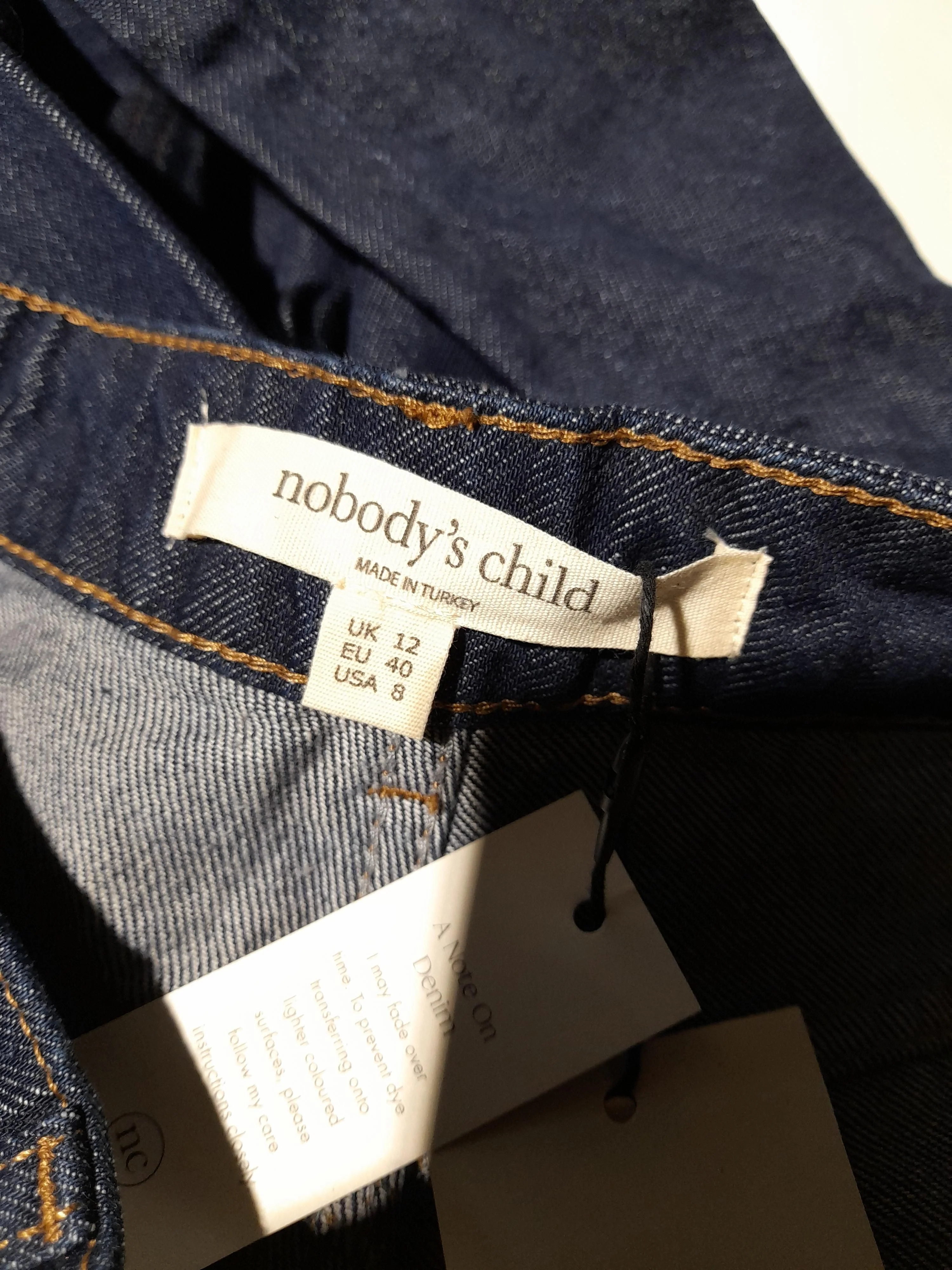 Nobody's Child Women's Jeans UK 12 Blue 100% Cotton Straight New with tags - Image 5