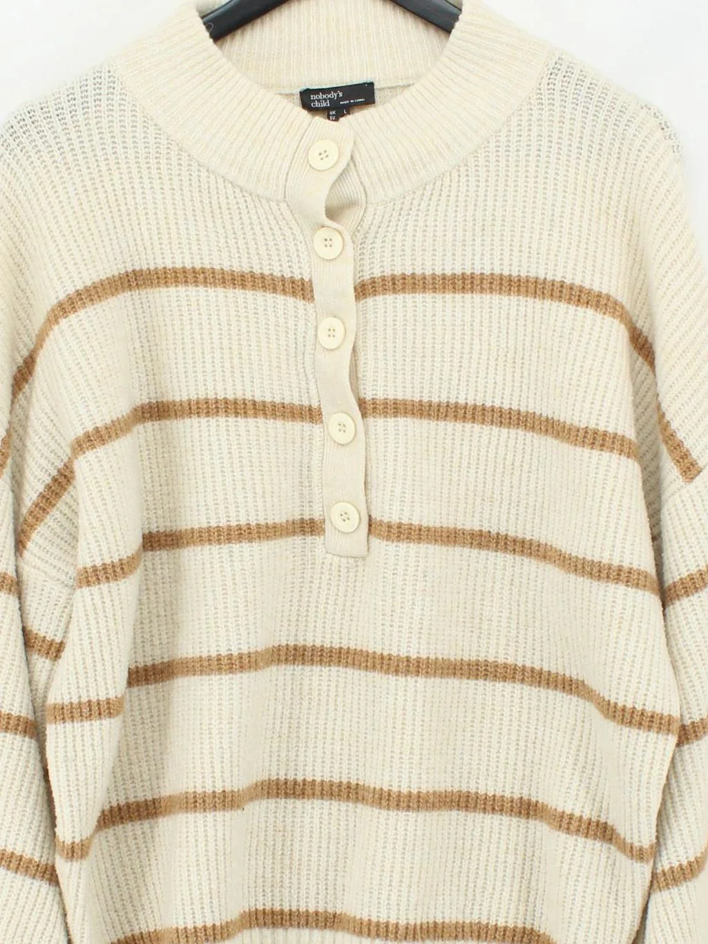 Nobody's Child Women's Jumper L Cream Polyester - Image 3