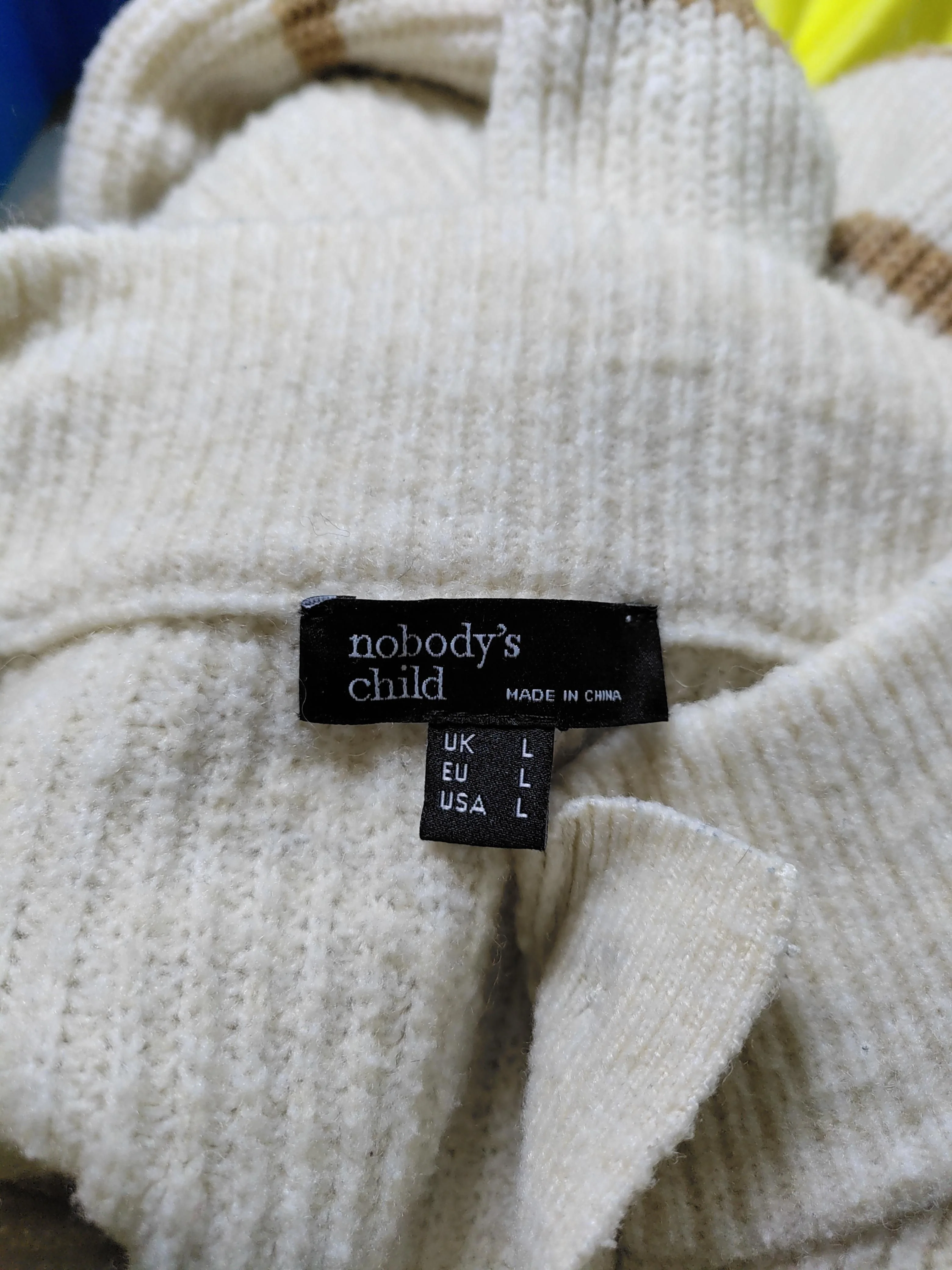 Nobody's Child Women's Jumper L Cream Polyester - Image 5