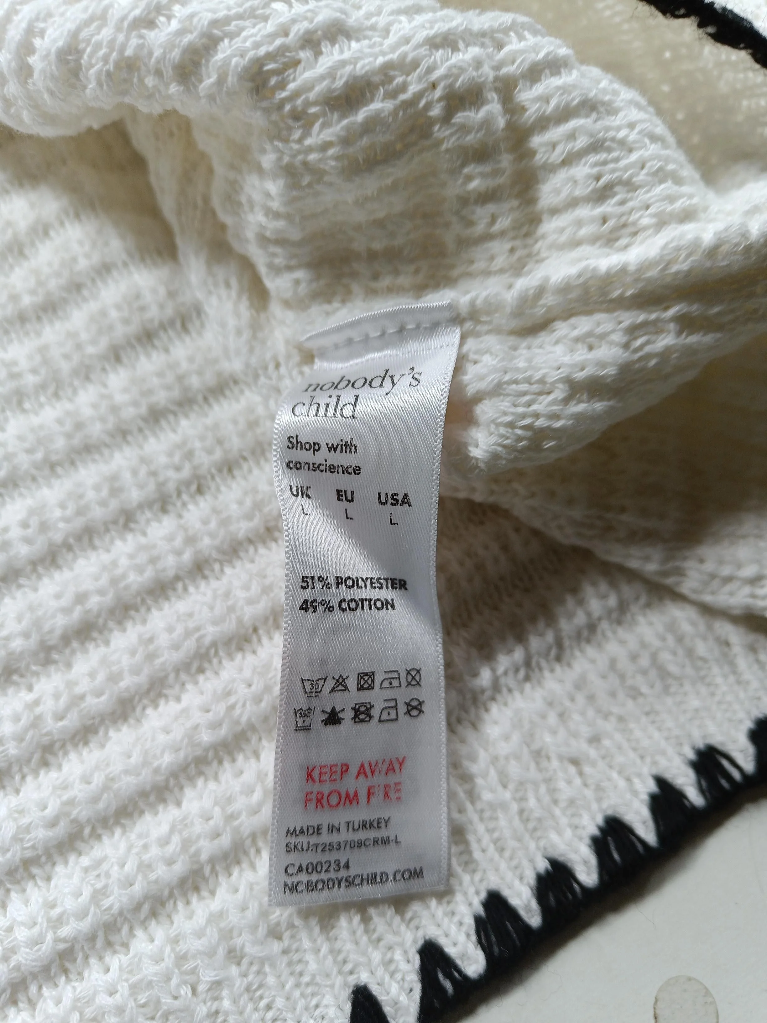 Nobody's Child Women's Jumper L Cream Polyester with Cotton Square Neck Pullover - Image 6