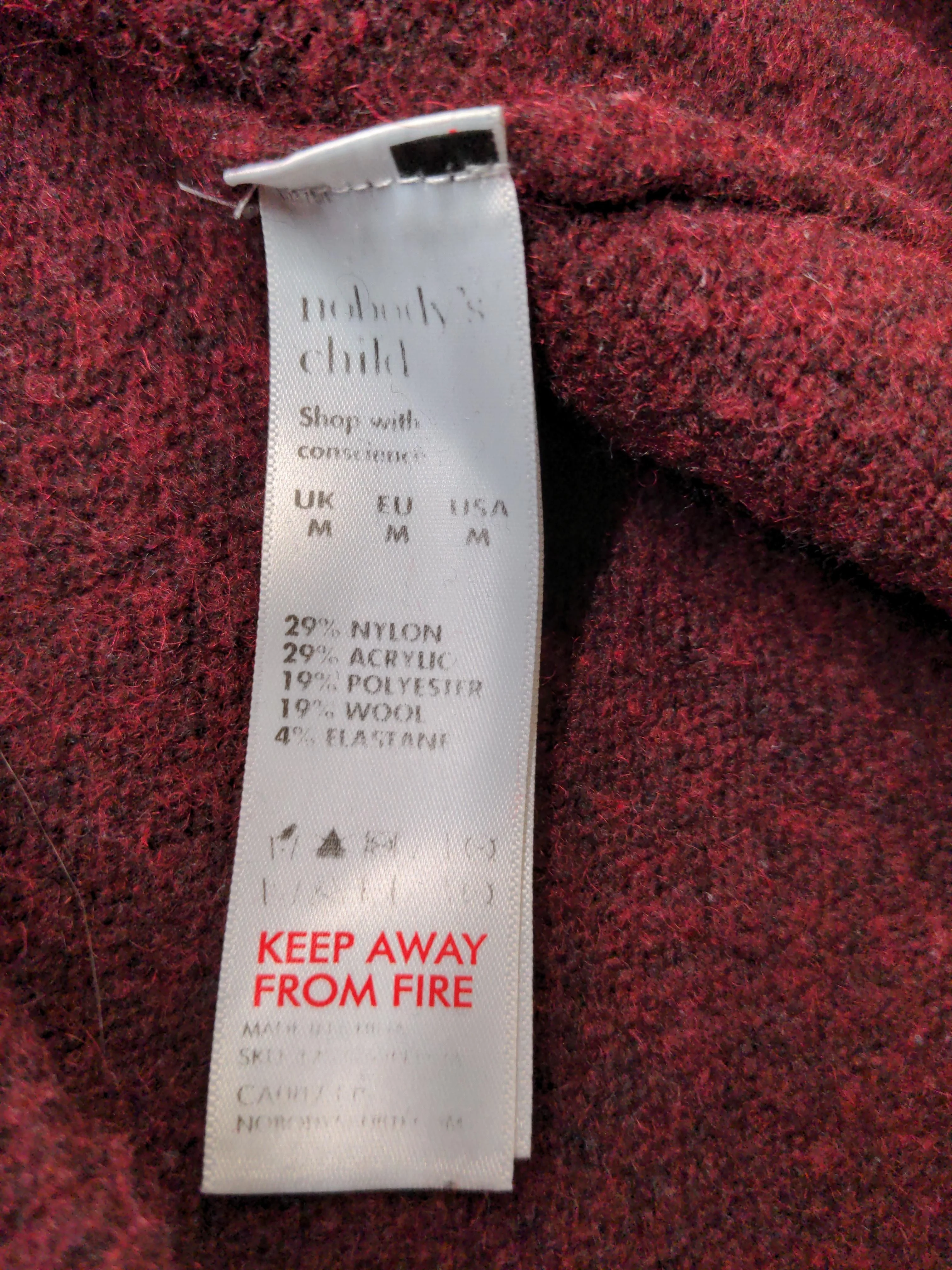 Nobody's Child Women's Jumper M Red Nylon - Image 7