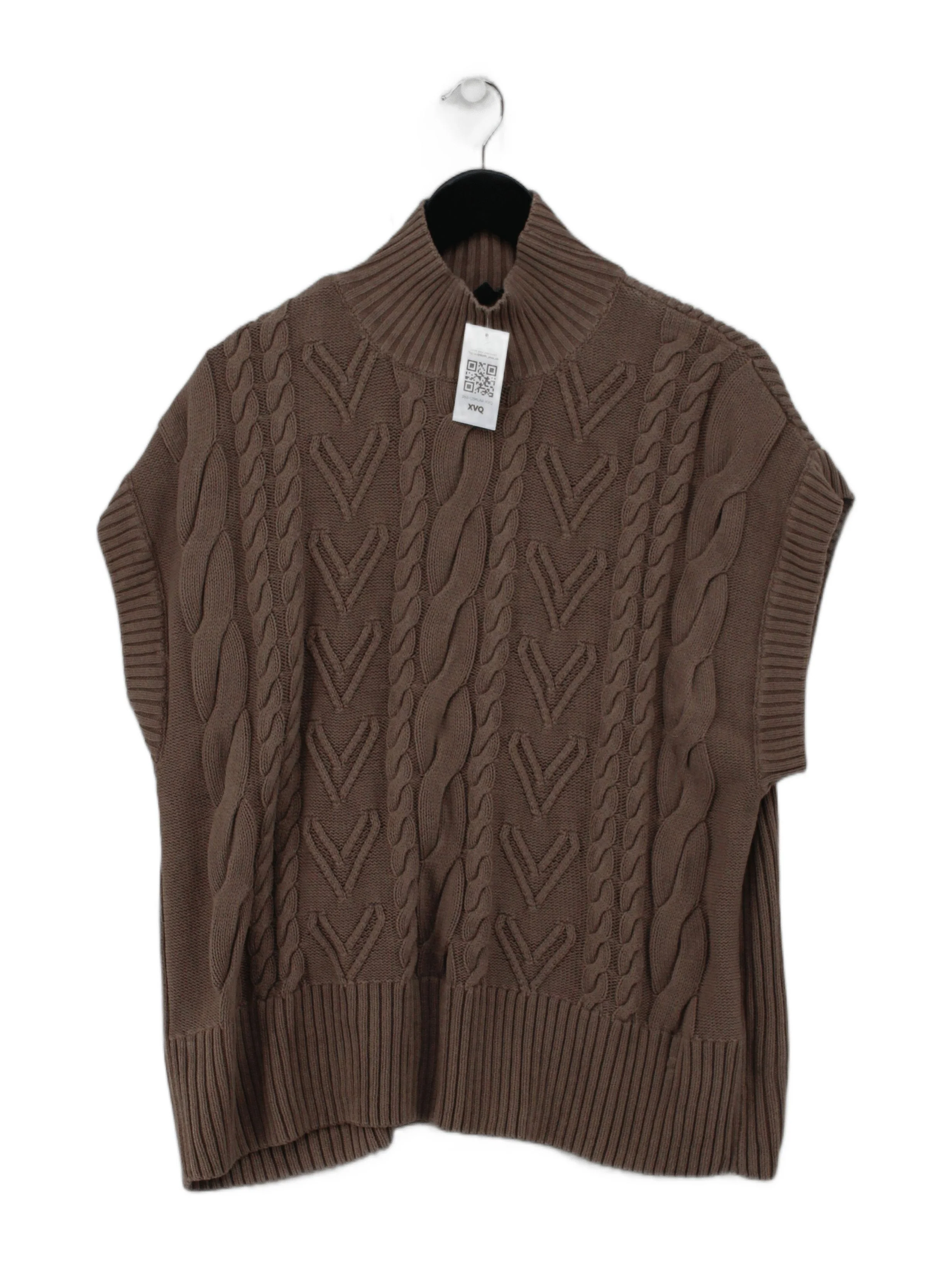 Nobody's Child Women's Jumper M Tan 100% Cotton High Neck Vest