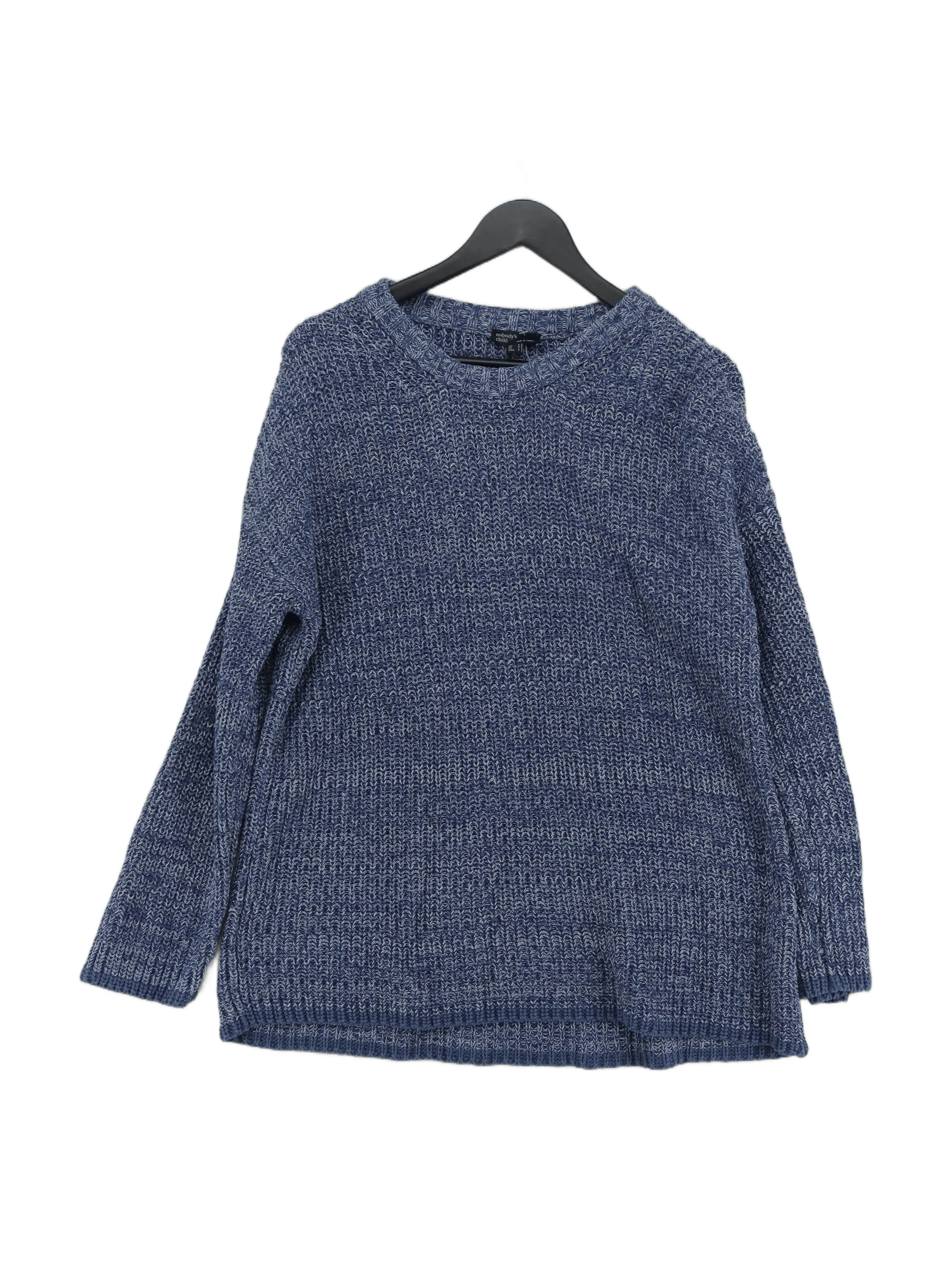 Nobody's Child Women's Jumper S Blue 100% Cotton Crew Neck Pullover