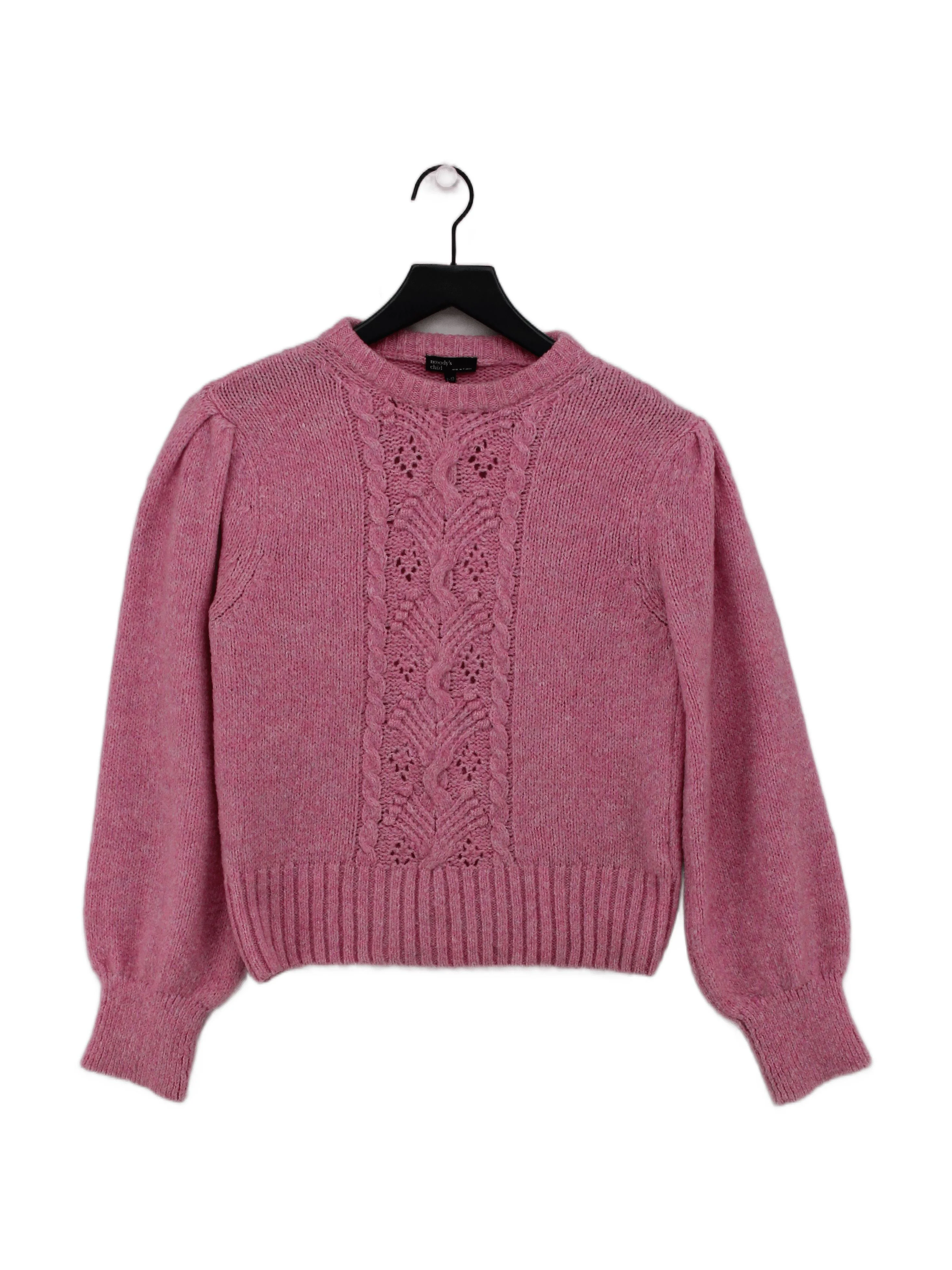 Nobody's Child Women's Jumper UK 8 Pink Acrylic with Polyester Pullover