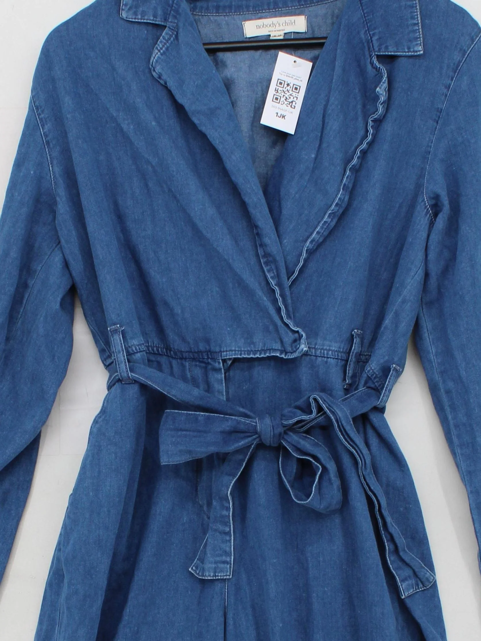 Nobody's Child Women's Jumpsuit UK 10 Blue 100% Cotton Wide-Leg Jumpsuit - Image 3
