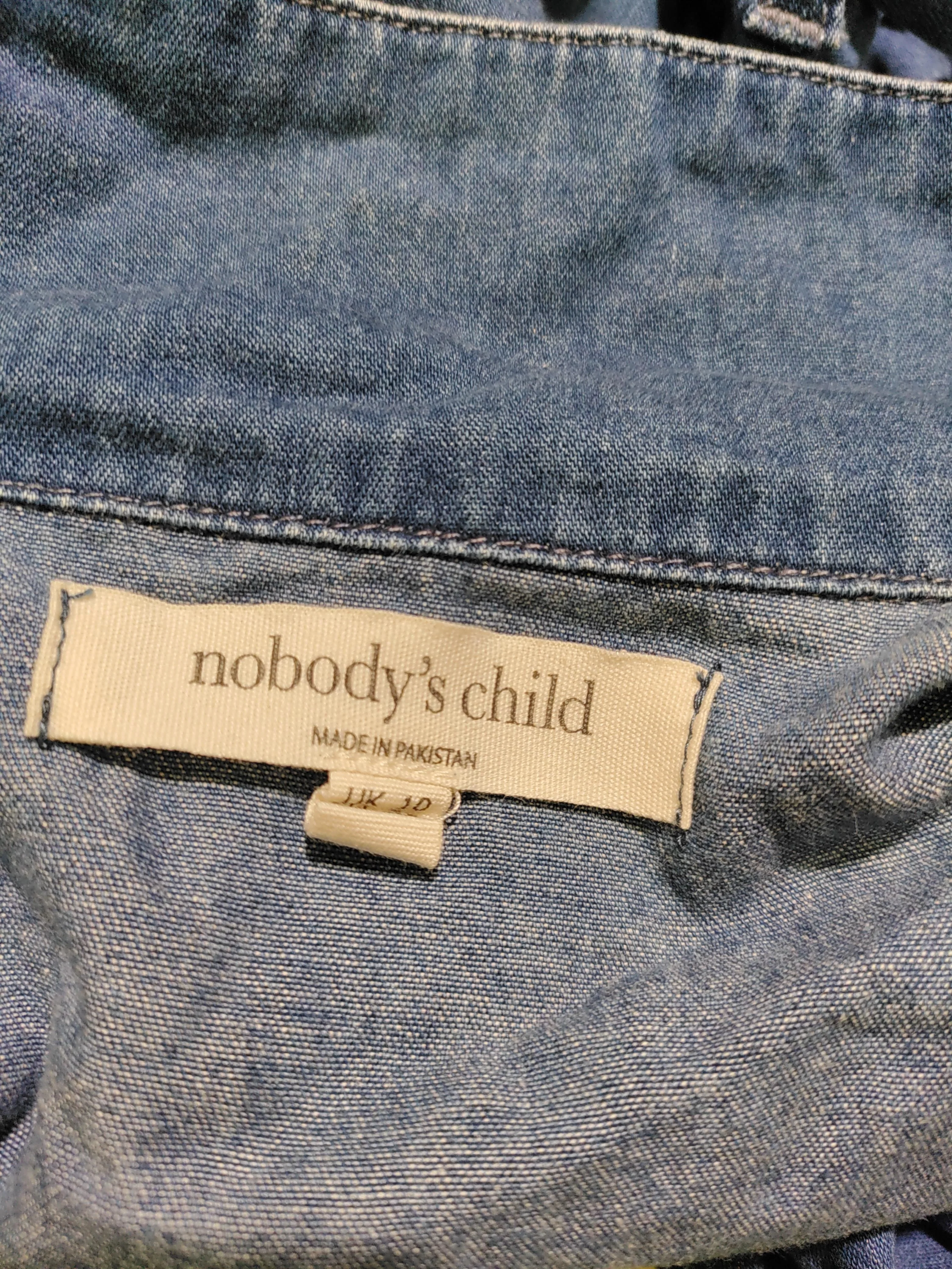 Nobody's Child Women's Jumpsuit UK 10 Blue 100% Cotton Wide-Leg Jumpsuit - Image 5