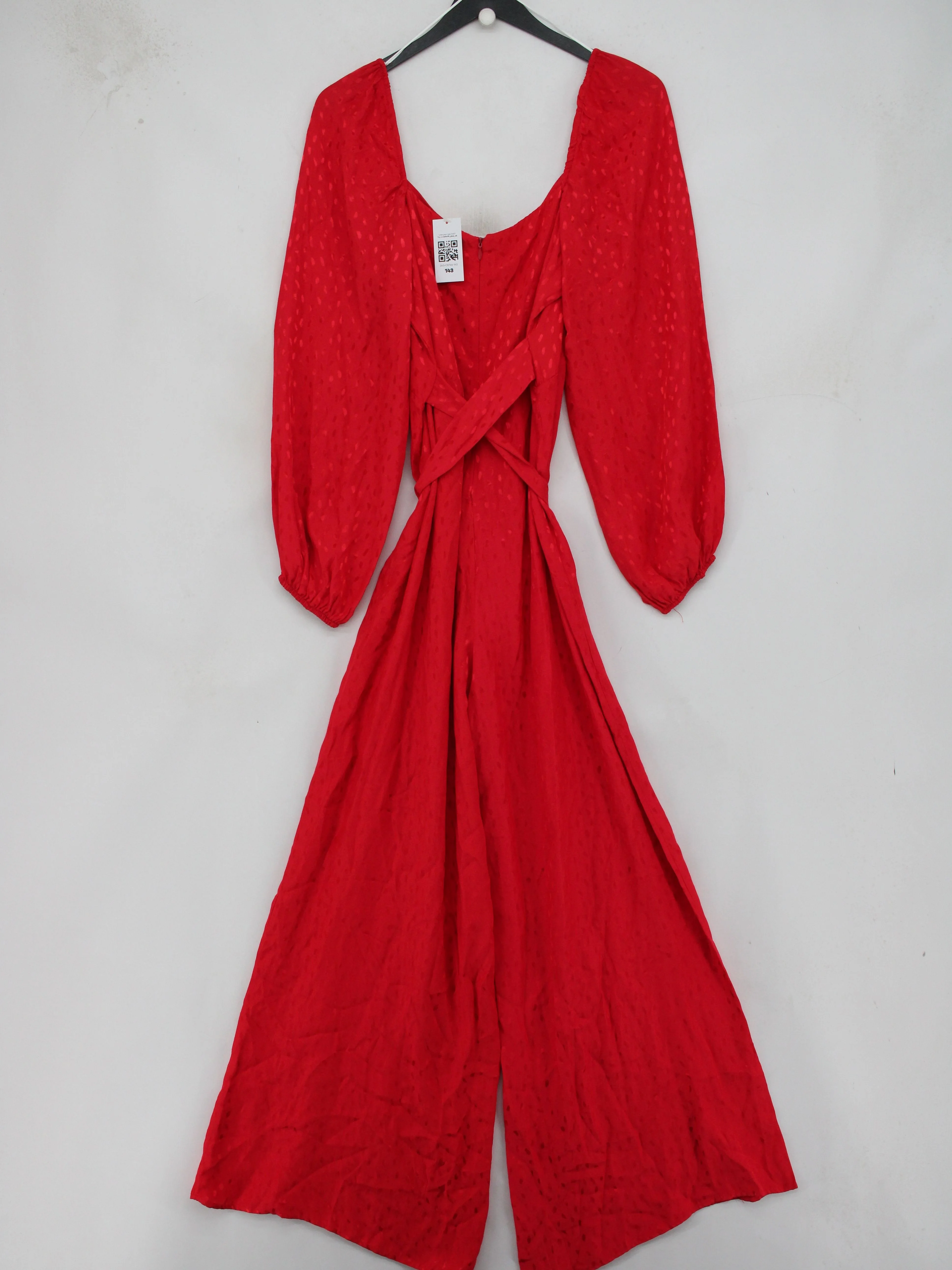 Nobody's Child Women's Jumpsuit UK 12 Red 100% Viscose Wide-Leg Jumpsuit - Image 2