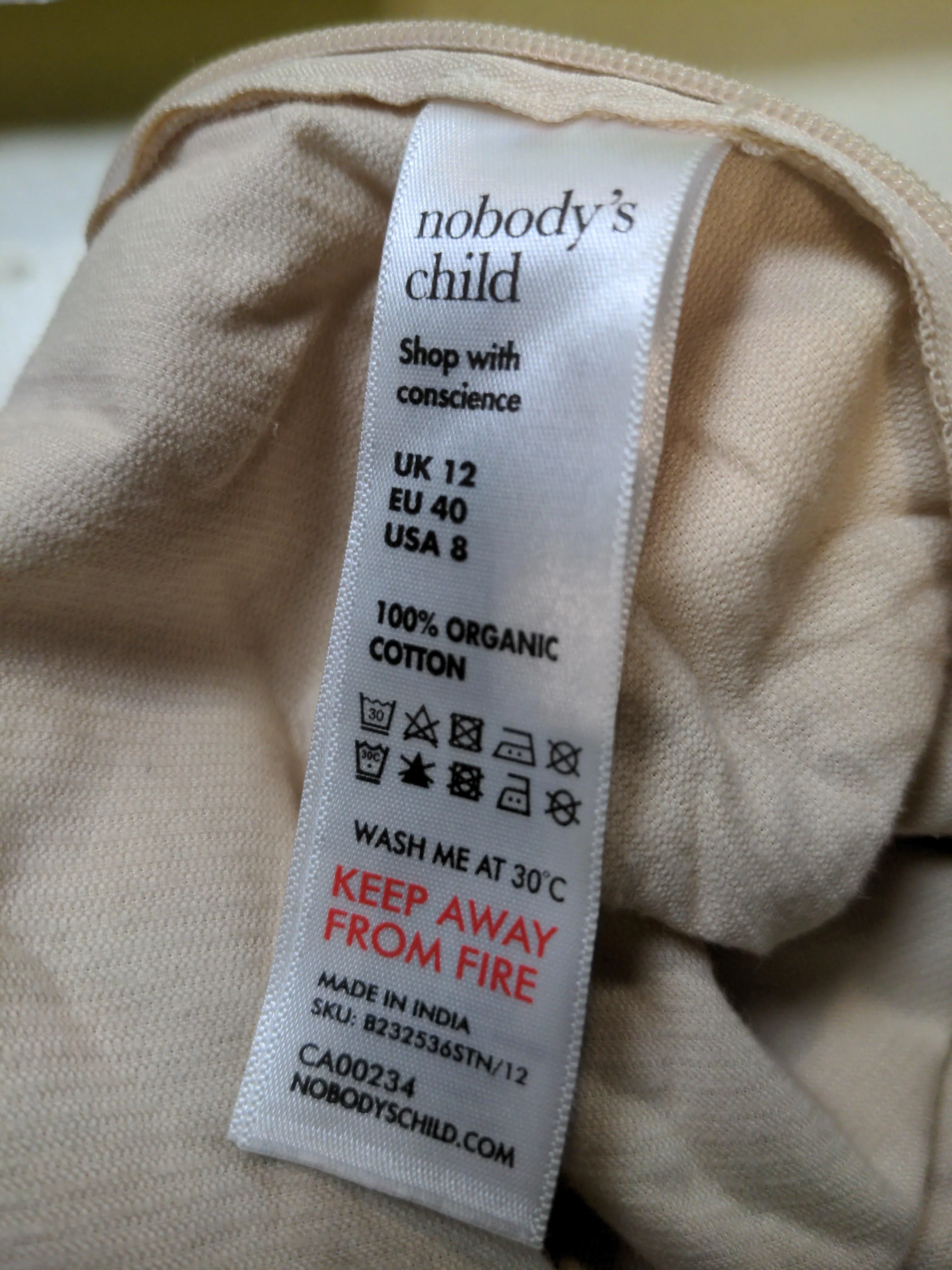 Nobody's Child Women's Maxi Skirt UK 12 Cream 100% Cotton Long Maxi - Image 6
