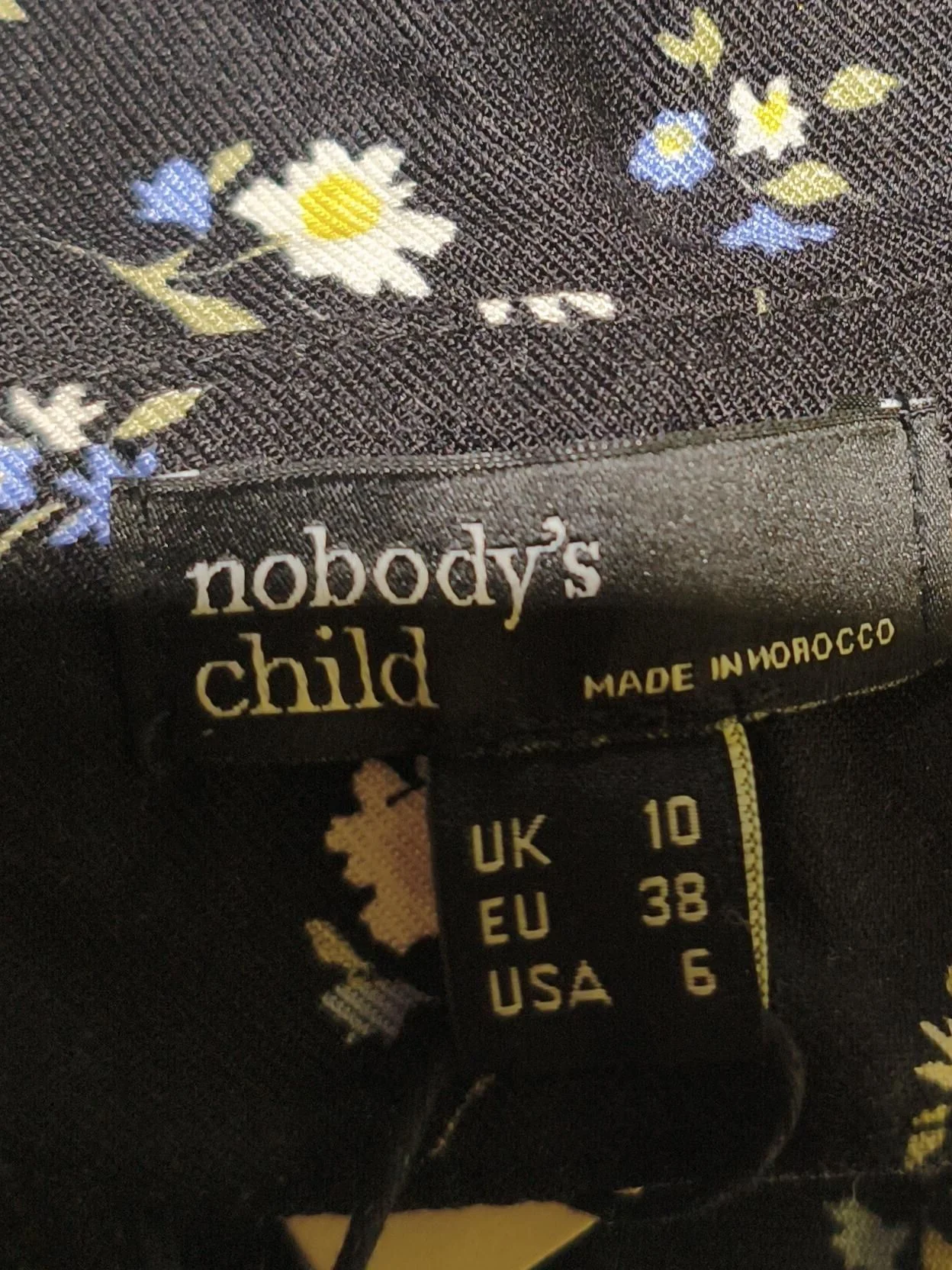 Nobody's Child Women's Mini Skirt M Black Floral 100% Viscose Short Mini - Image 5