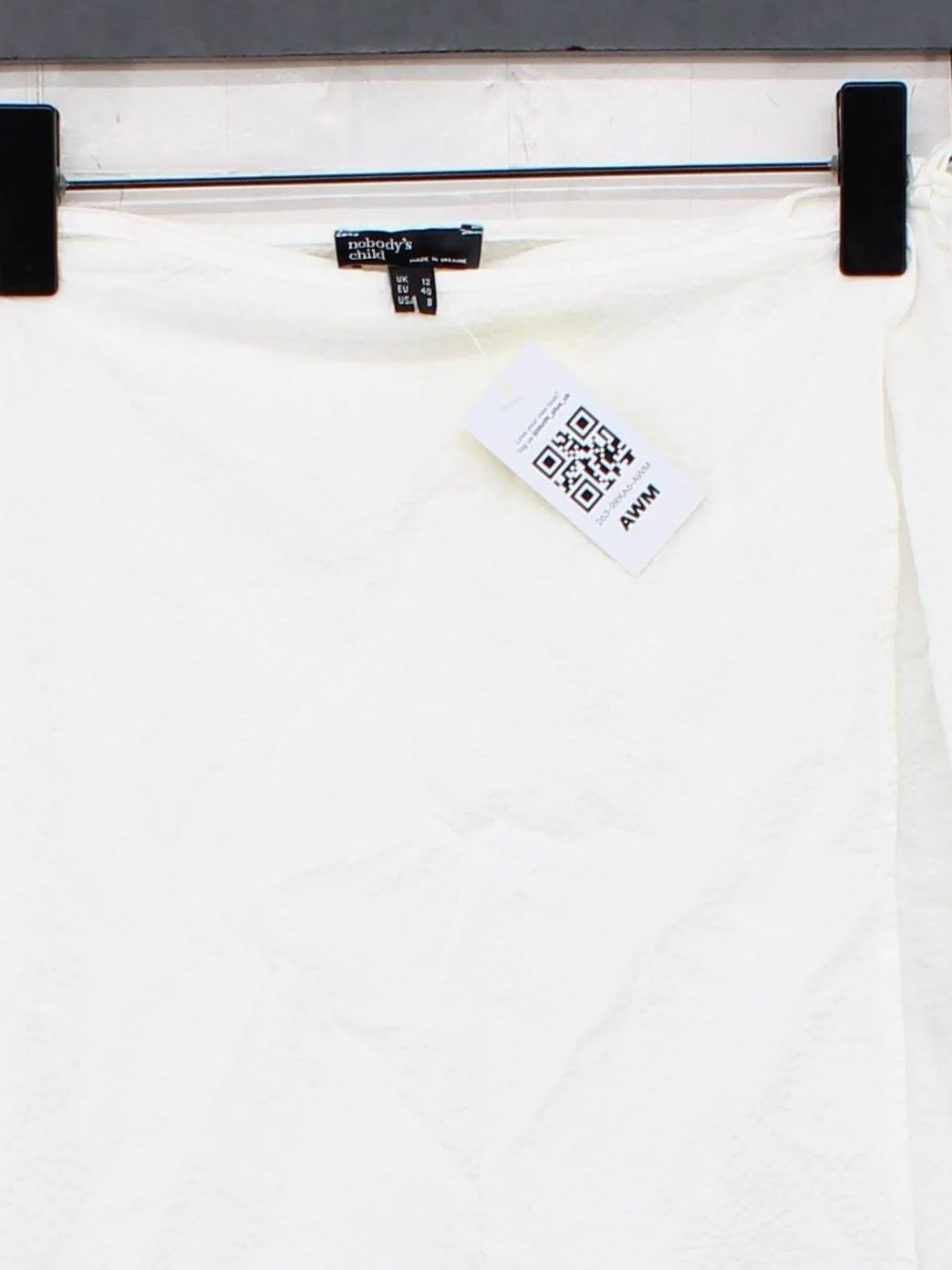 Nobody's Child Women's Mini Skirt UK 12 White Cotton with Viscose, Elastane Mini - Image 3