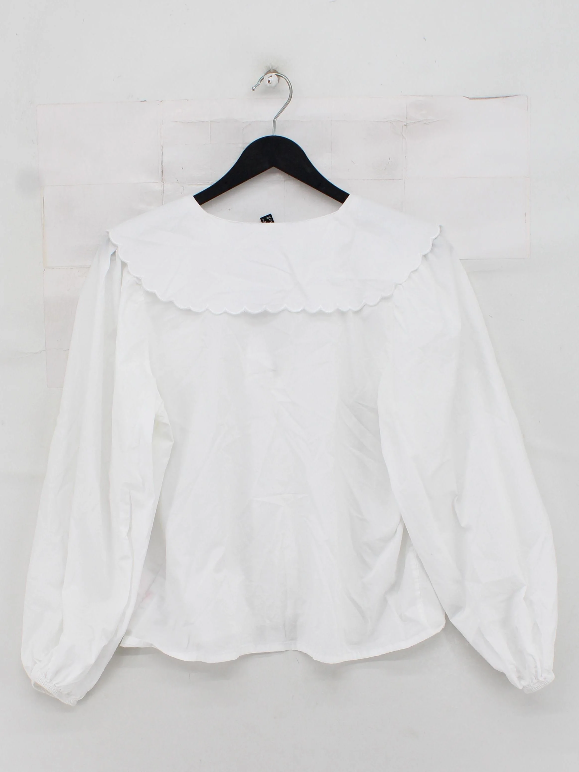 Nobody's Child Women's Shirt UK 12 White 100% Cotton Long Sleeve Collared Basic - Image 2