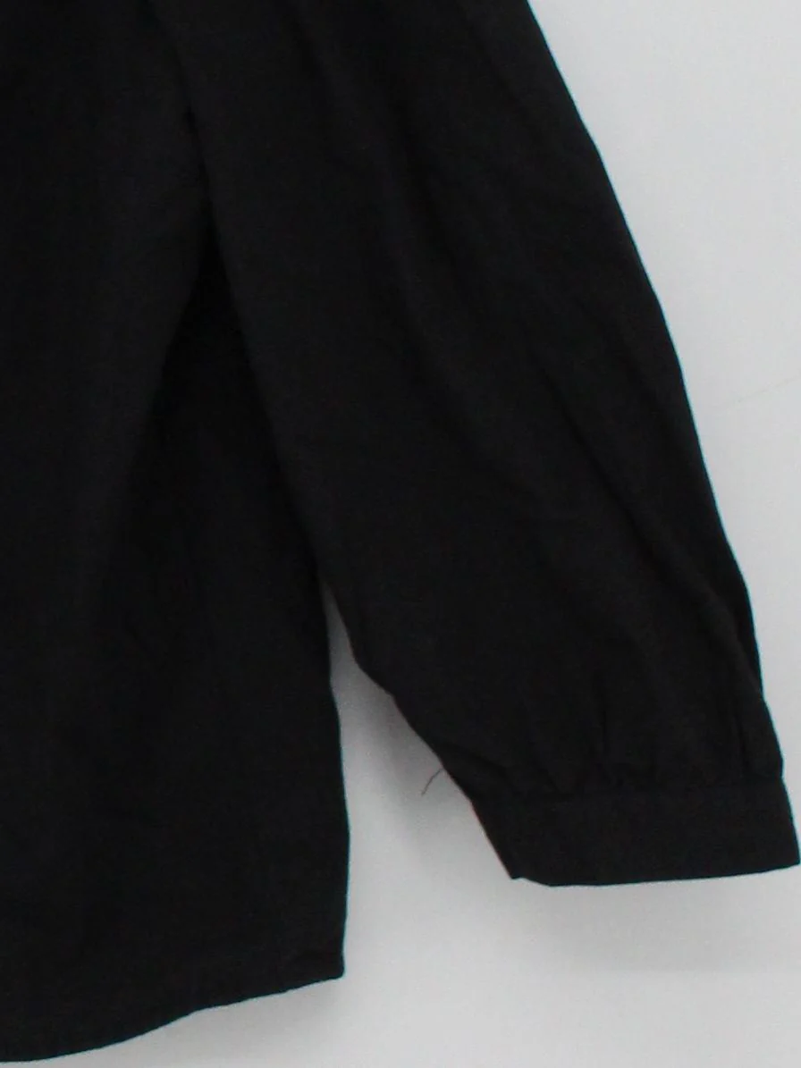 Nobody's Child Women's Shirt UK 18 Black 100% Cotton Long Sleeve Collared Basic - Image 4