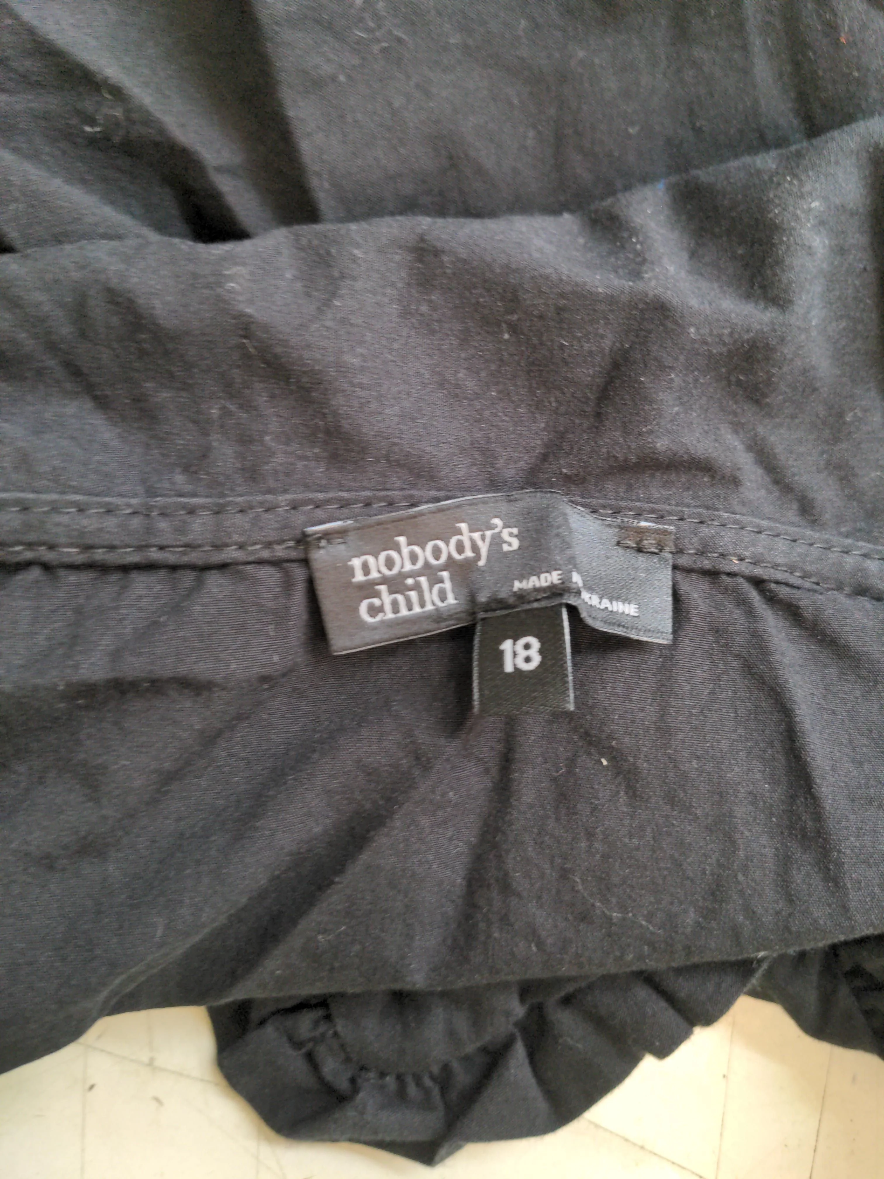 Nobody's Child Women's Shirt UK 18 Black 100% Cotton Long Sleeve Collared Basic - Image 5