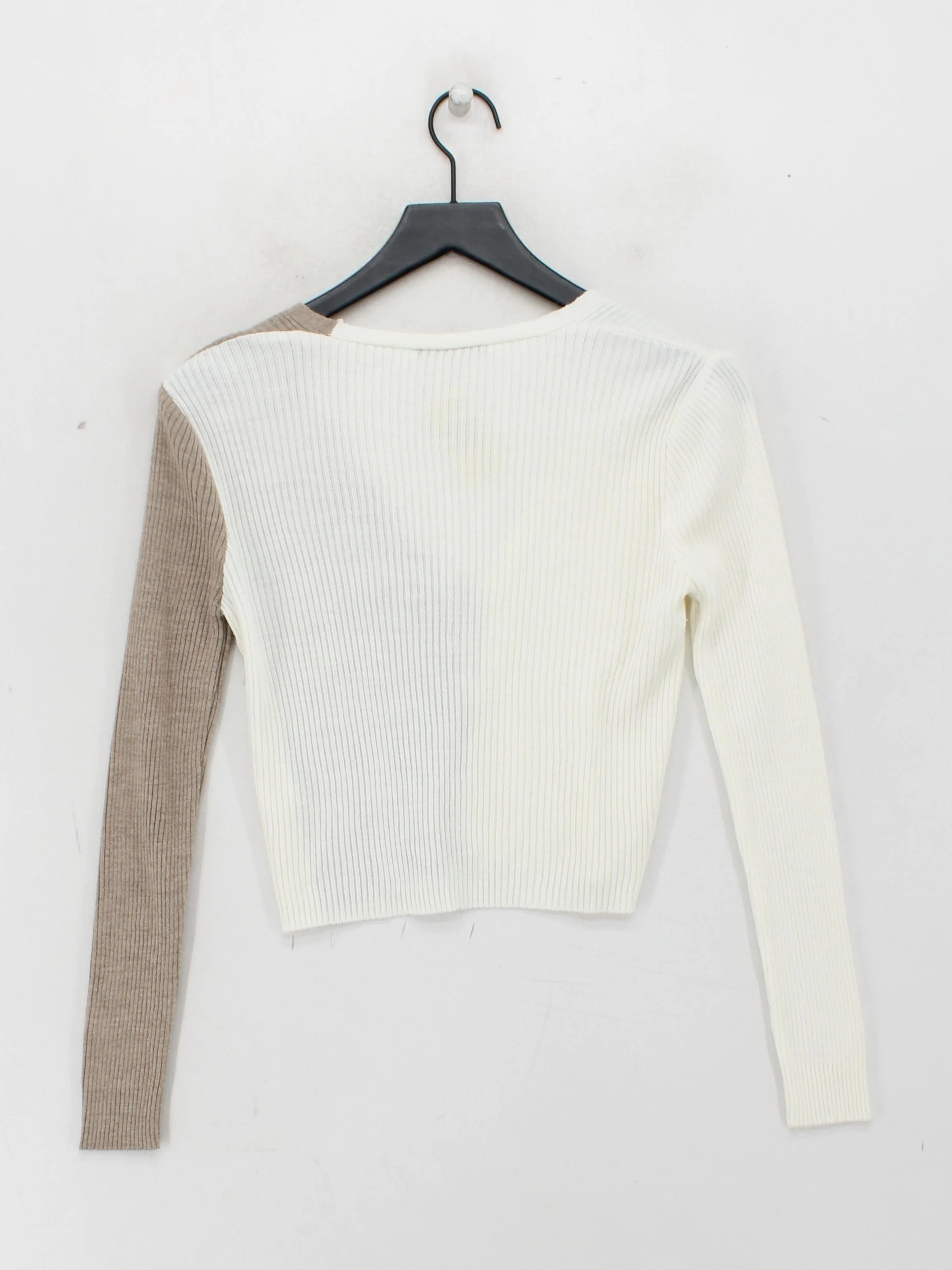 Nobody's Child Women's Top L Multi 100% Other Long Sleeve V-Neck Cropped - Image 2