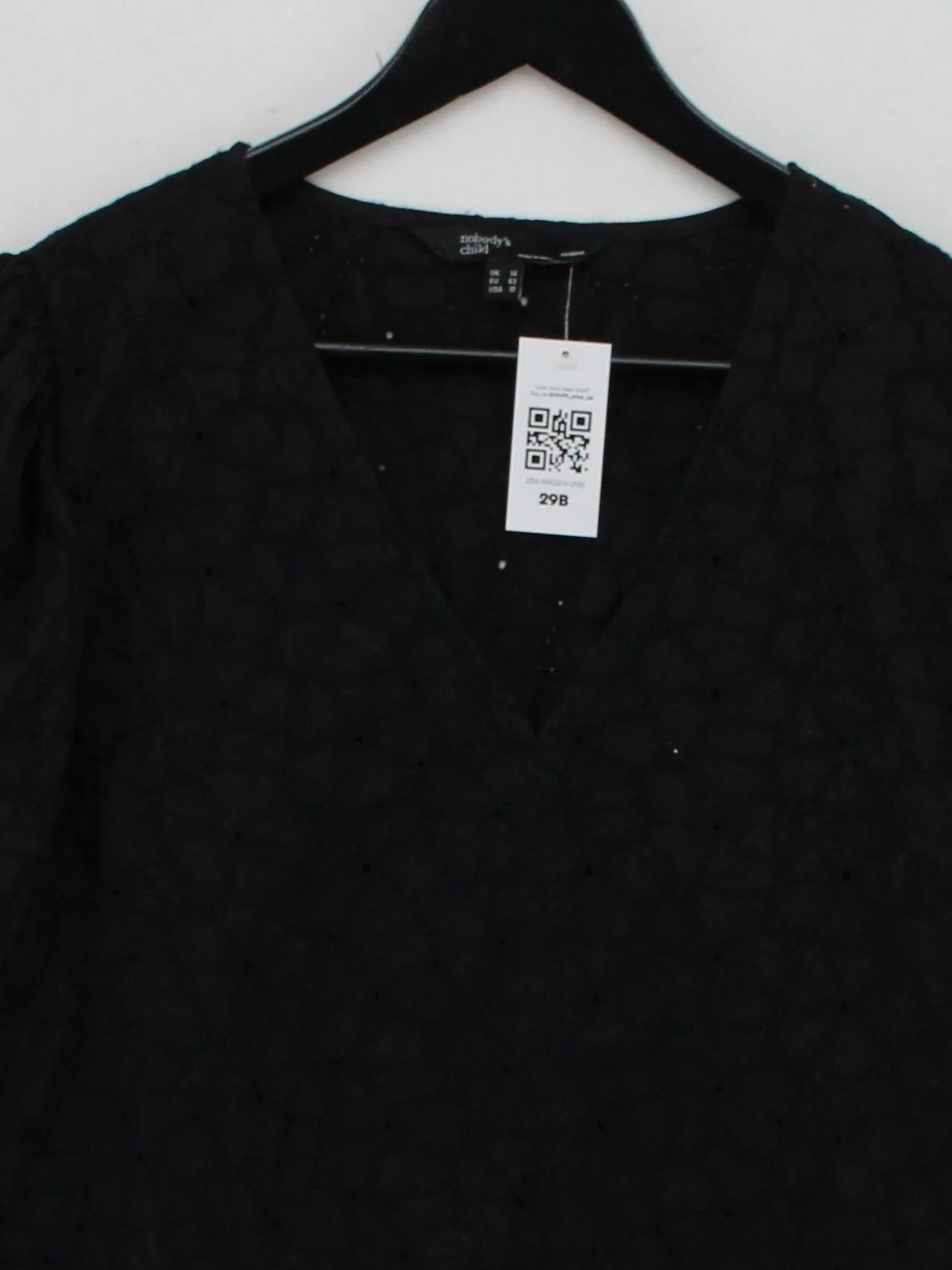 Nobody's Child Women's Top UK 14 Black Cotton with Polyester Basic - Image 3
