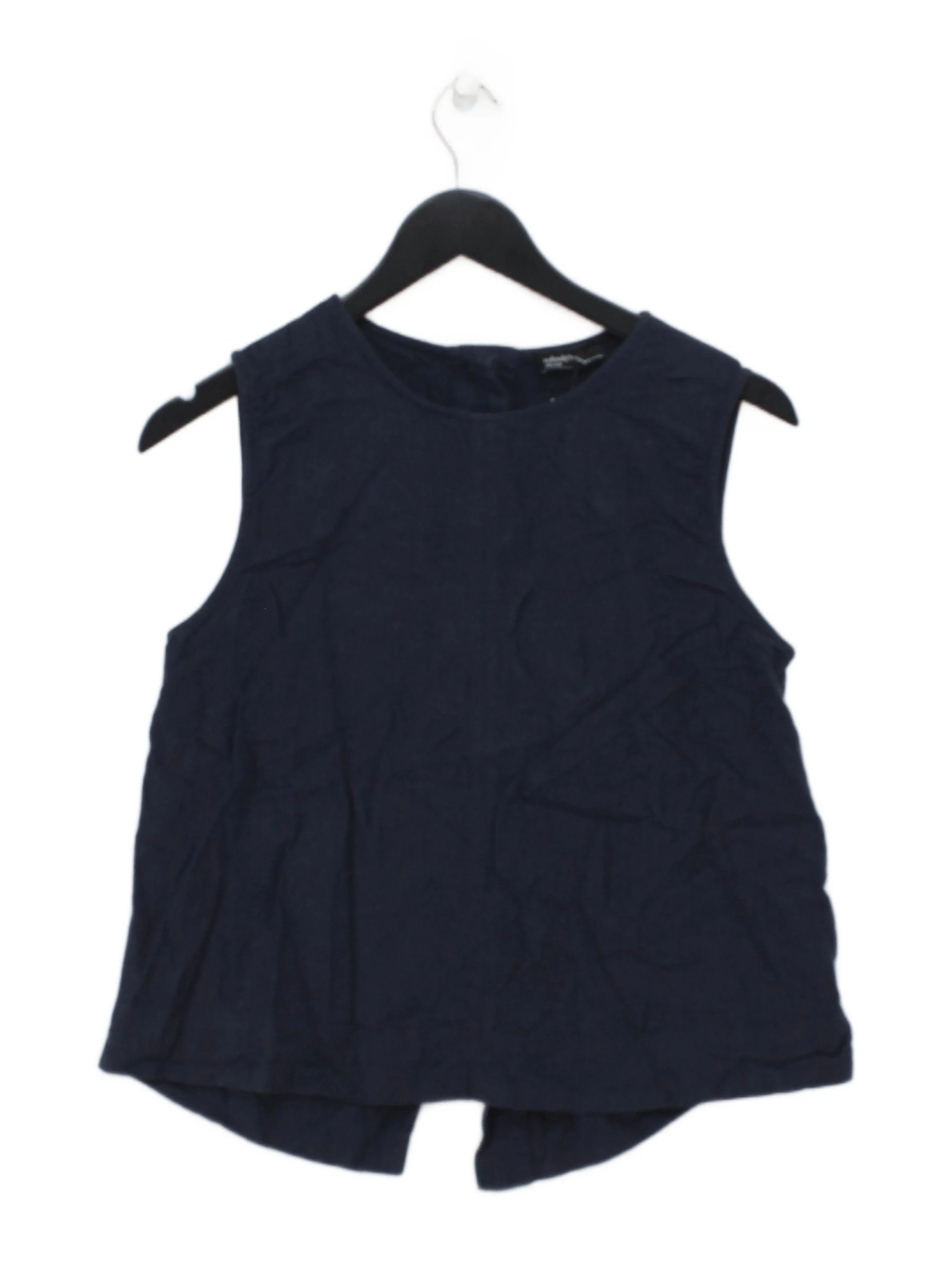 Nobody's Child Women's Top UK 8 Blue Linen with Viscose Basic