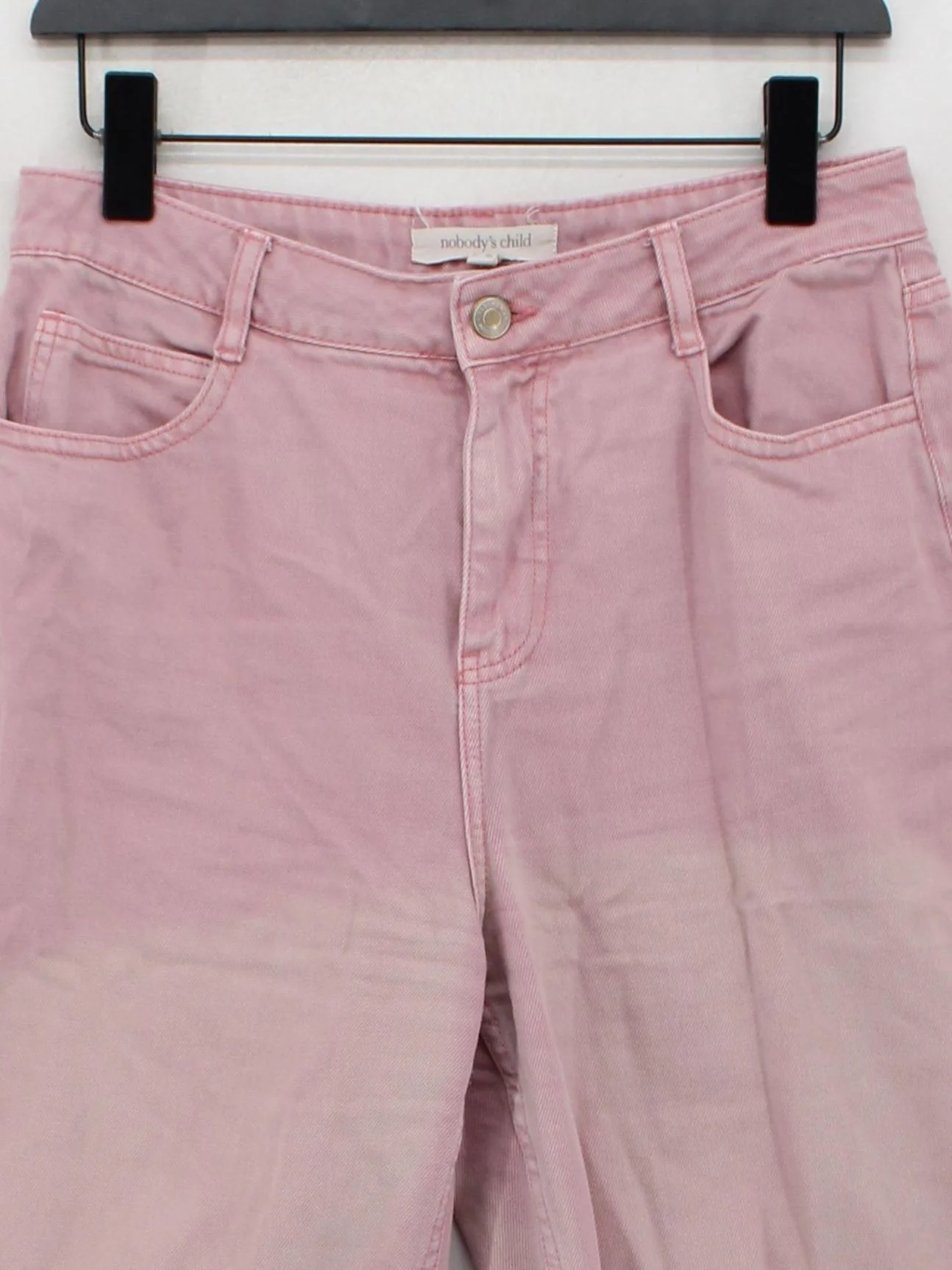 Nobody's Child Women's Trousers M Pink 100% Cotton Wide-Leg Cropped - Image 3