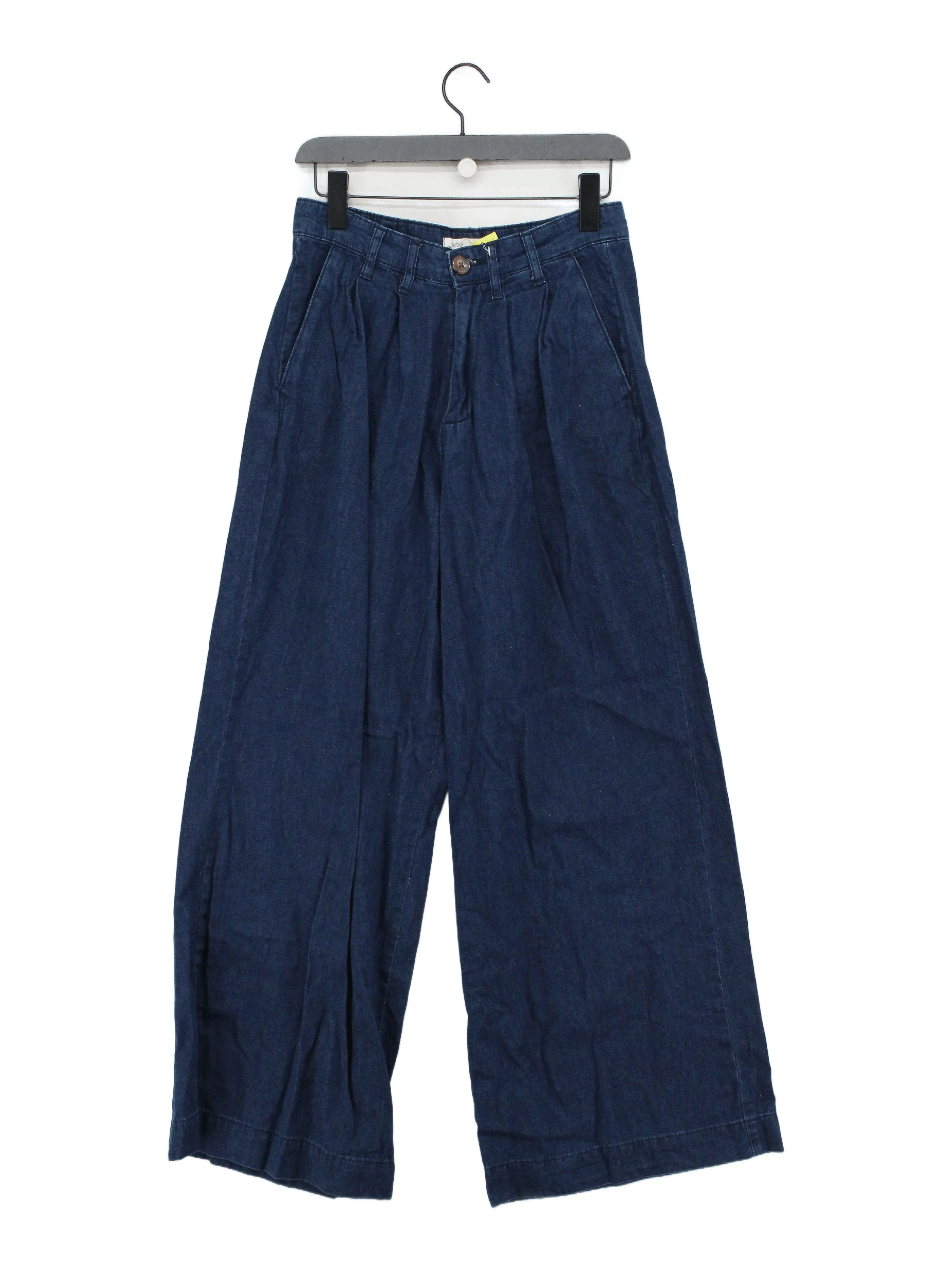 Nobody's Child Women's Trousers UK 10 Blue 100% Other Wide-Leg Chino