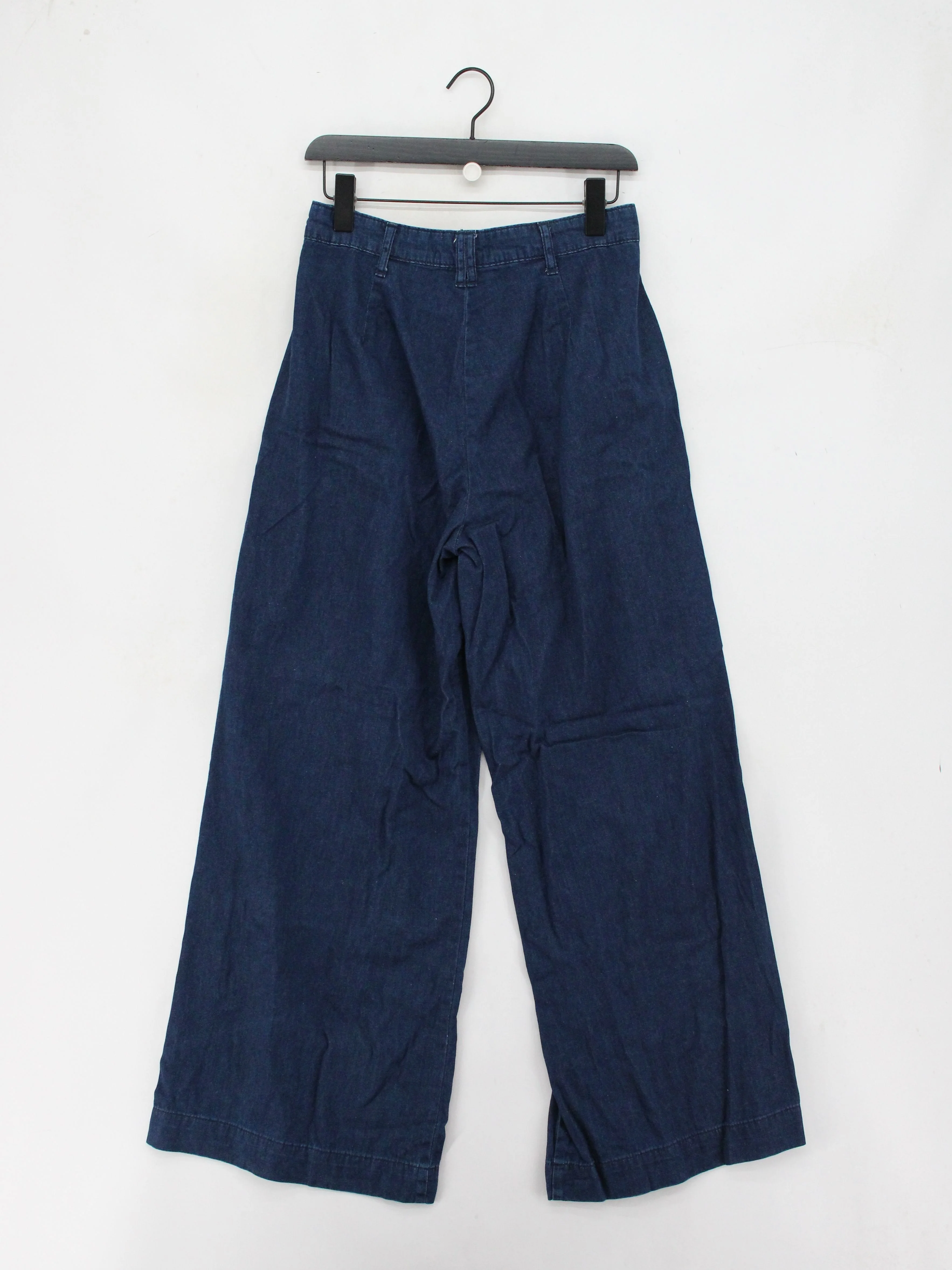 Nobody's Child Women's Trousers UK 10 Blue 100% Other Wide-Leg Chino - Image 2